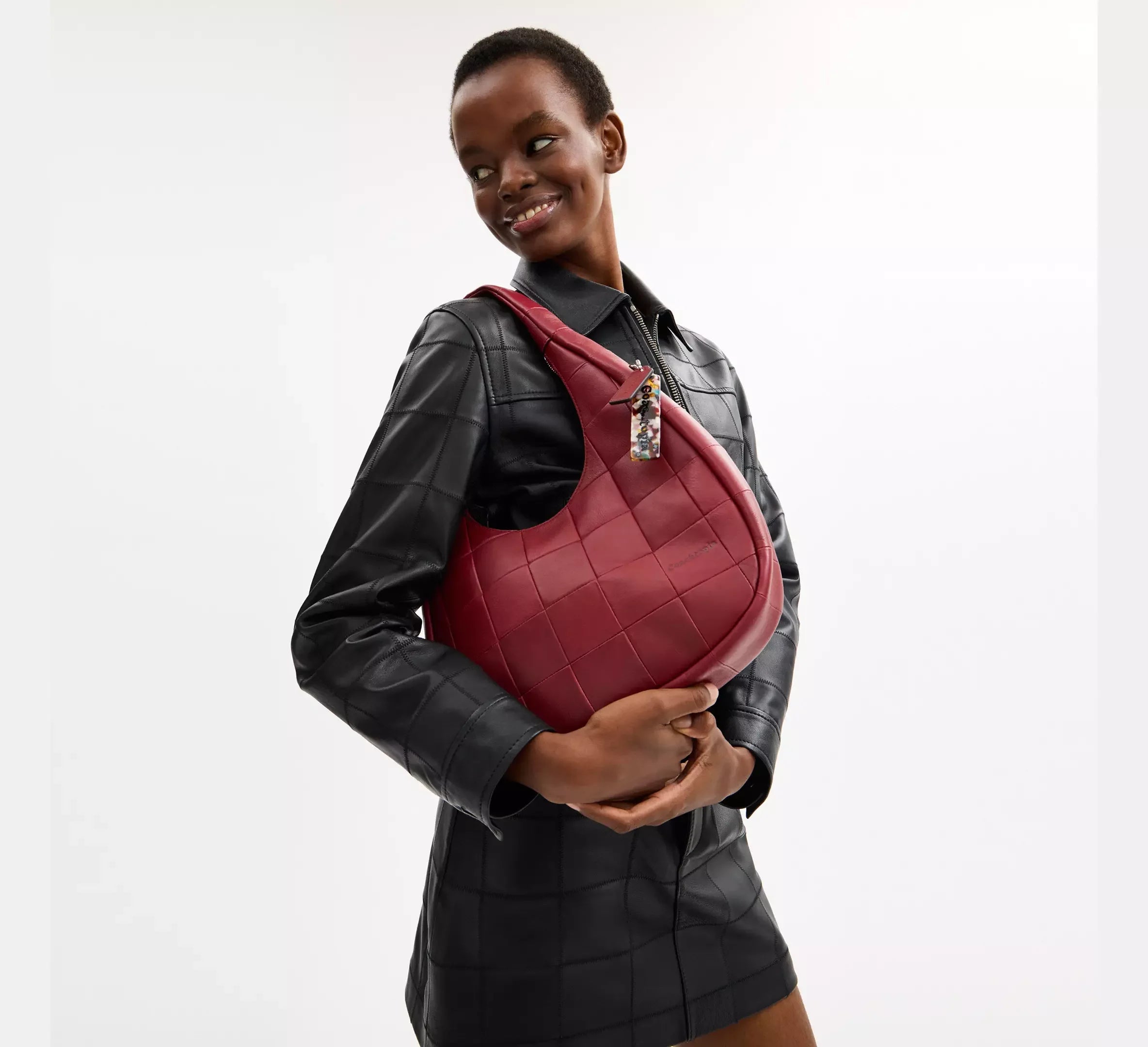 Coach Alter/Ego Crescent Shoulder Bag In Upcrafted Leather – Dark Ruby - Sneaker Türkiye