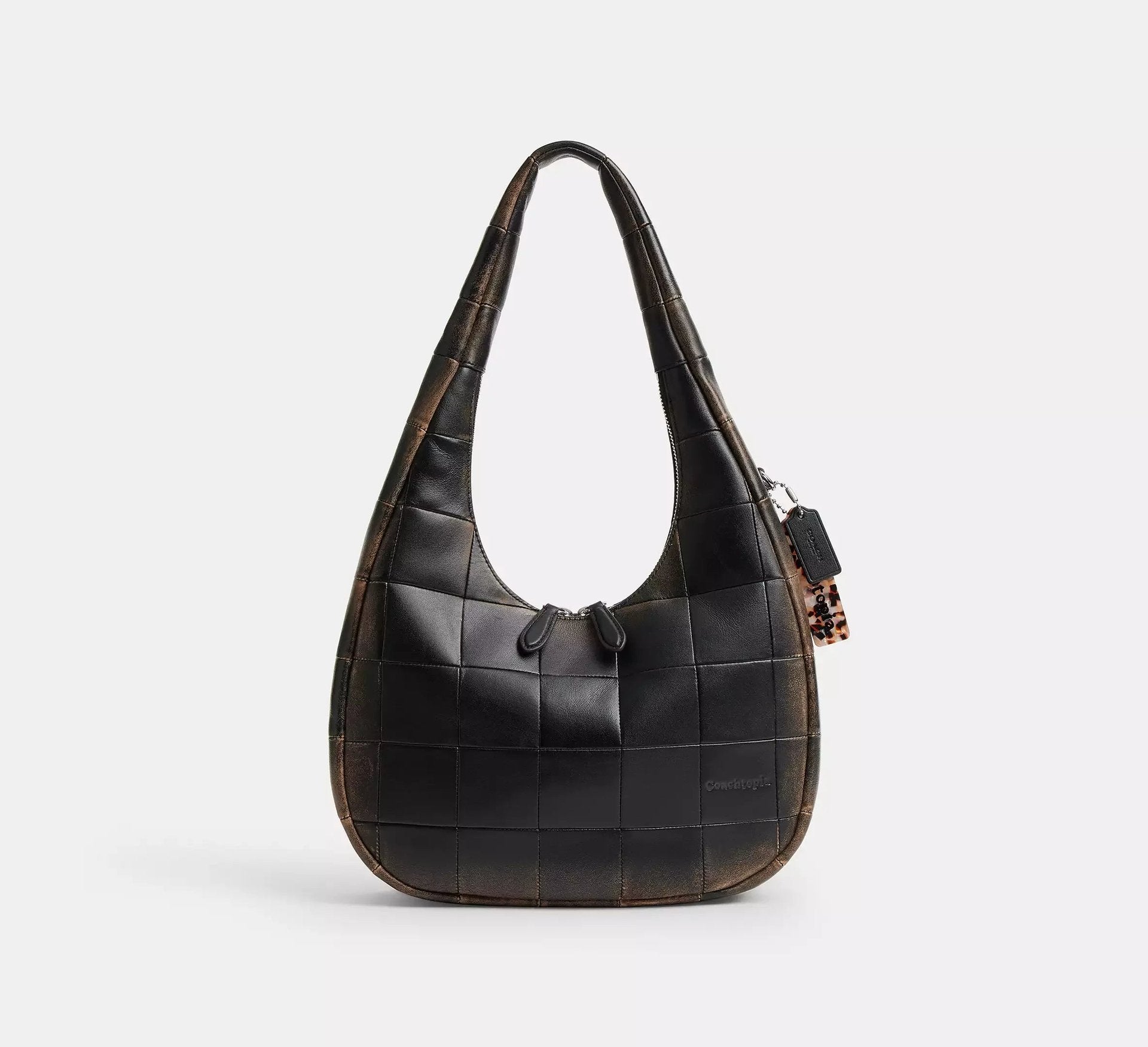 Coach Alter/Ego Crescent Shoulder Bag In Checkerboard Upcrafted Leather – Black/Brown - Sneaker Türkiye