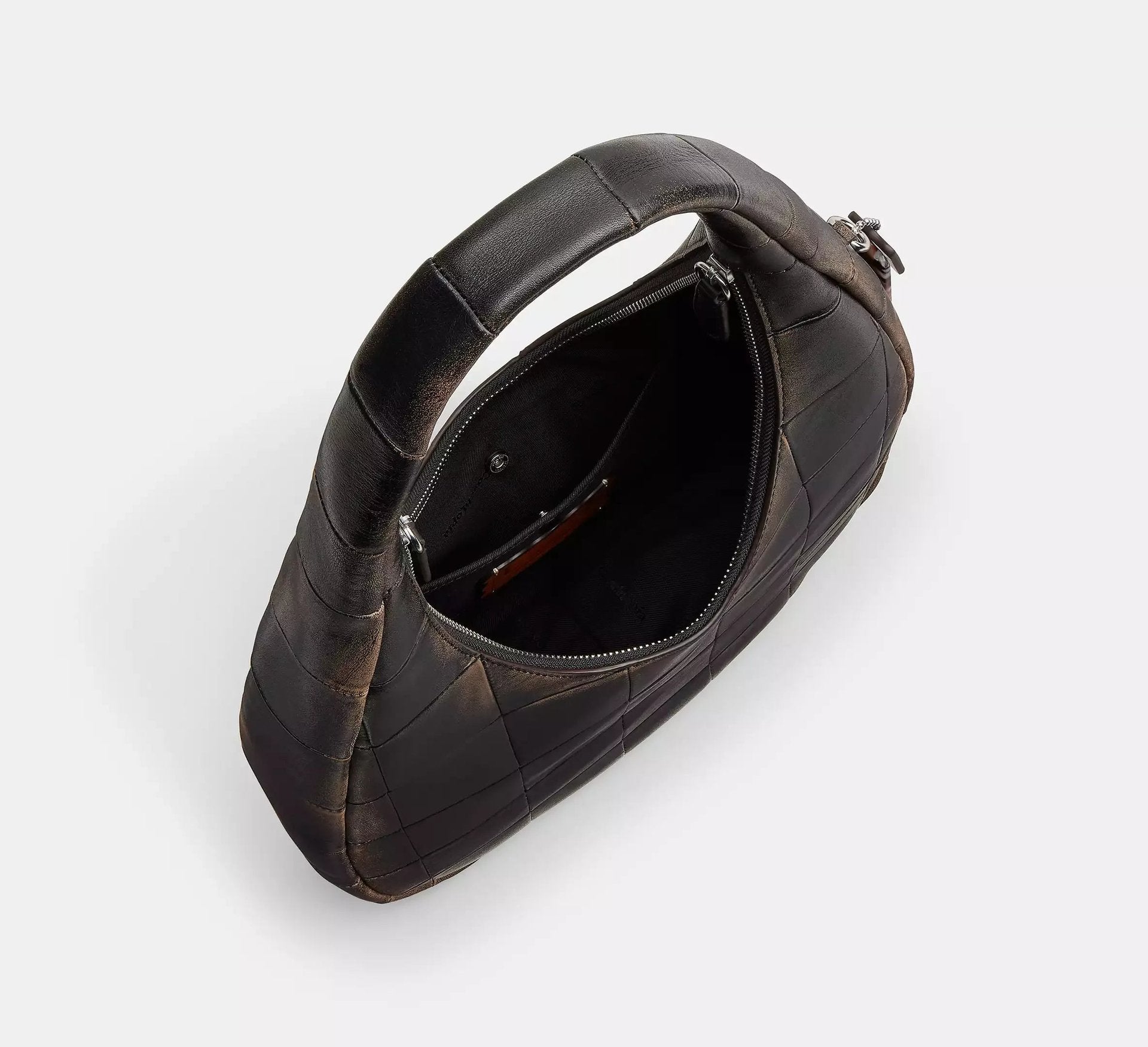 Coach Alter/Ego Crescent Shoulder Bag In Checkerboard Upcrafted Leather – Black/Brown - Sneaker Türkiye