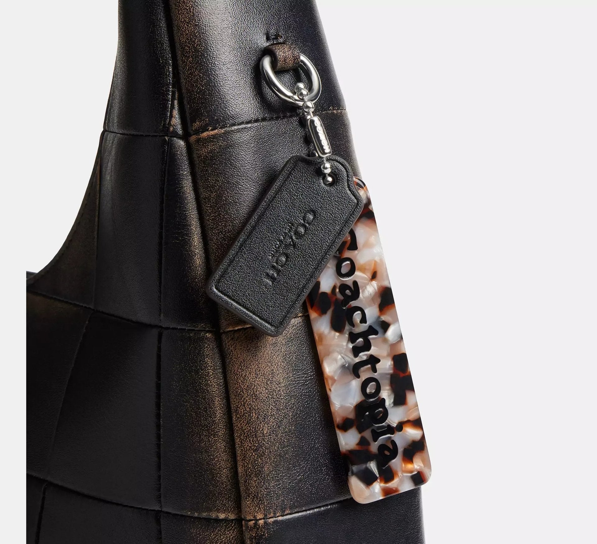 Coach Alter/Ego Crescent Shoulder Bag In Checkerboard Upcrafted Leather – Black/Brown - Sneaker Türkiye