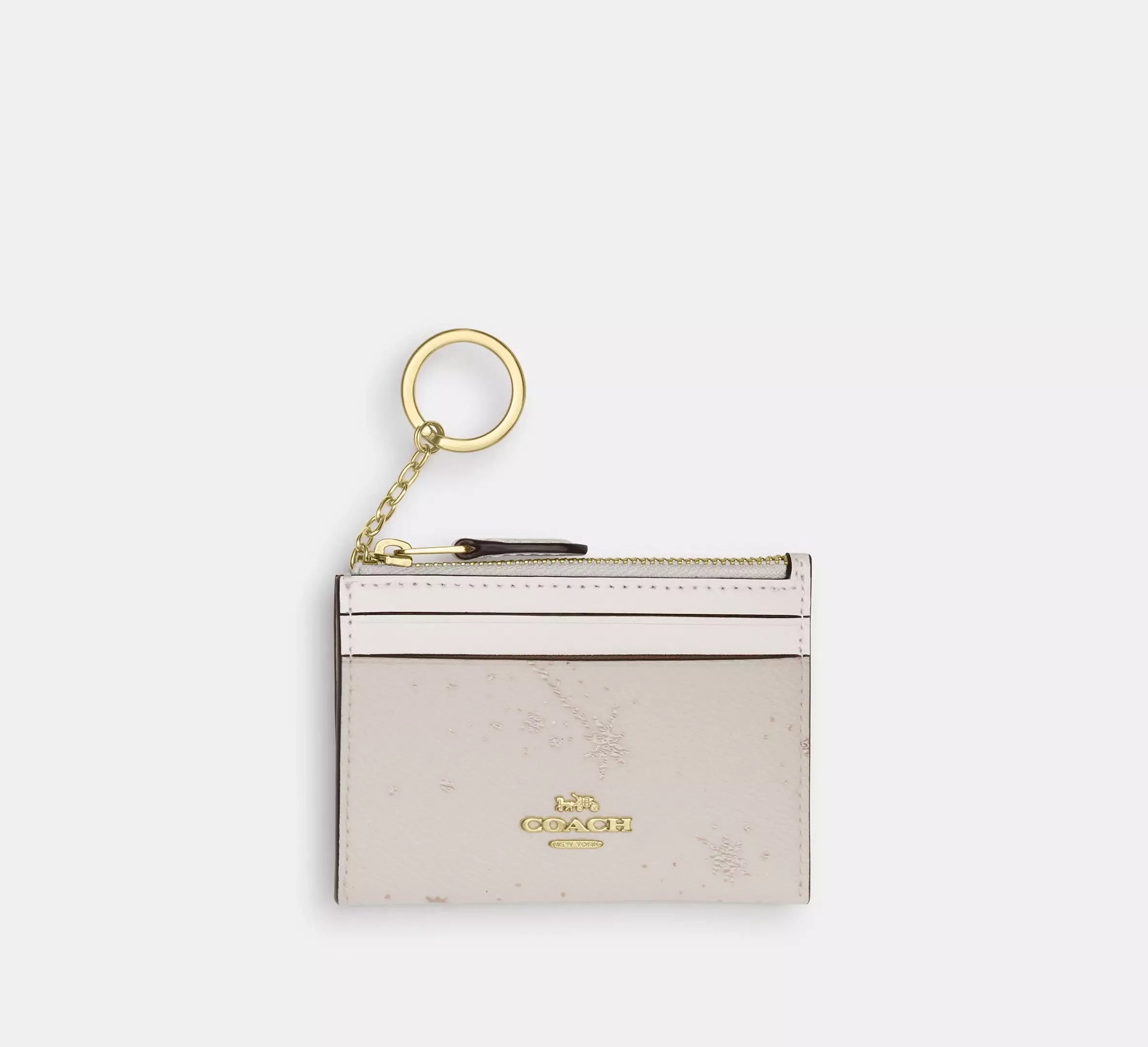 Coach Mini Skinny Id Case With Star Print – Gold/Chalk Multi - Sneaker Türkiye