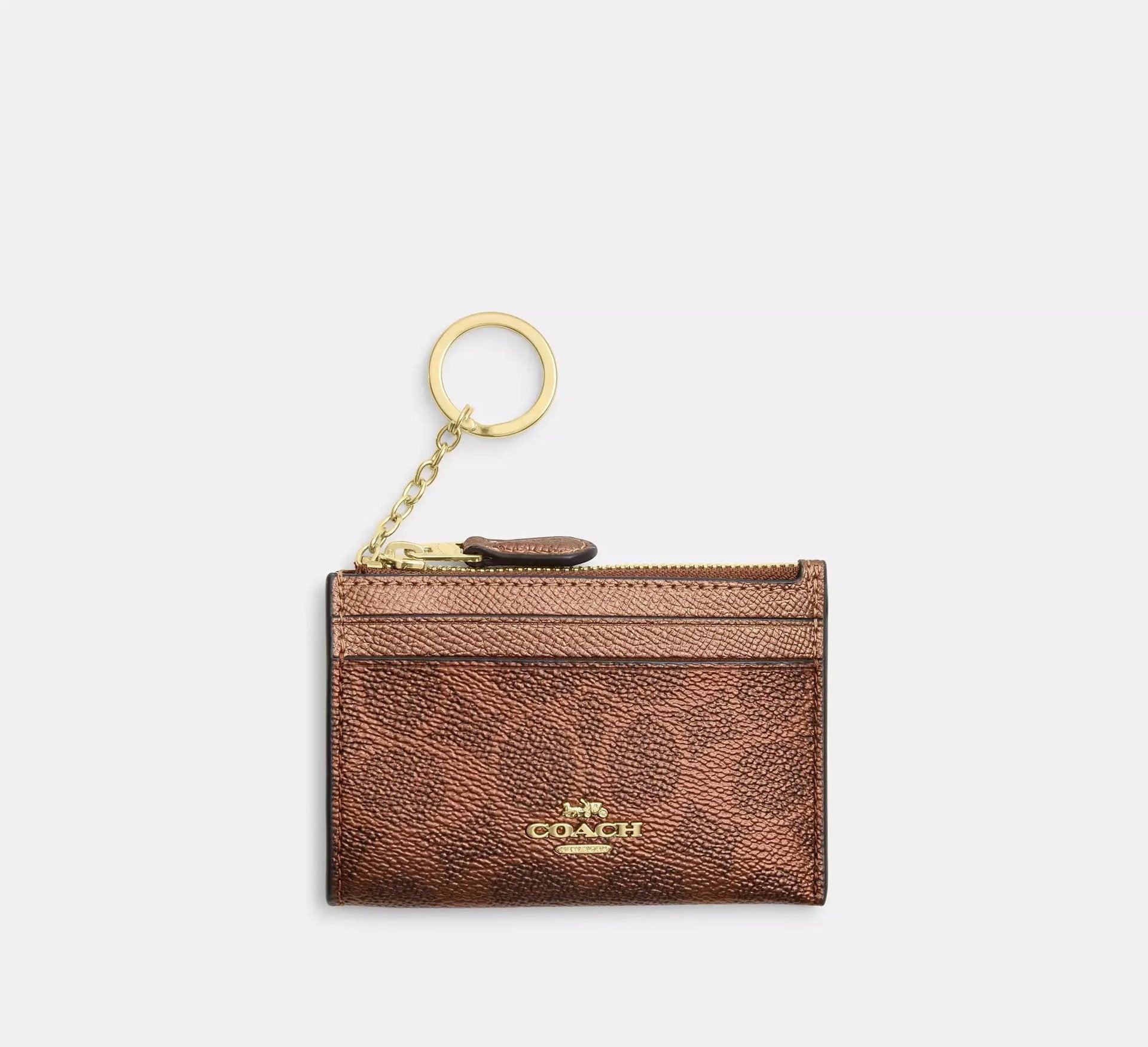 Coach Mini Skinny Id Case In Signature – Im/Brown/Copper - Sneaker Türkiye