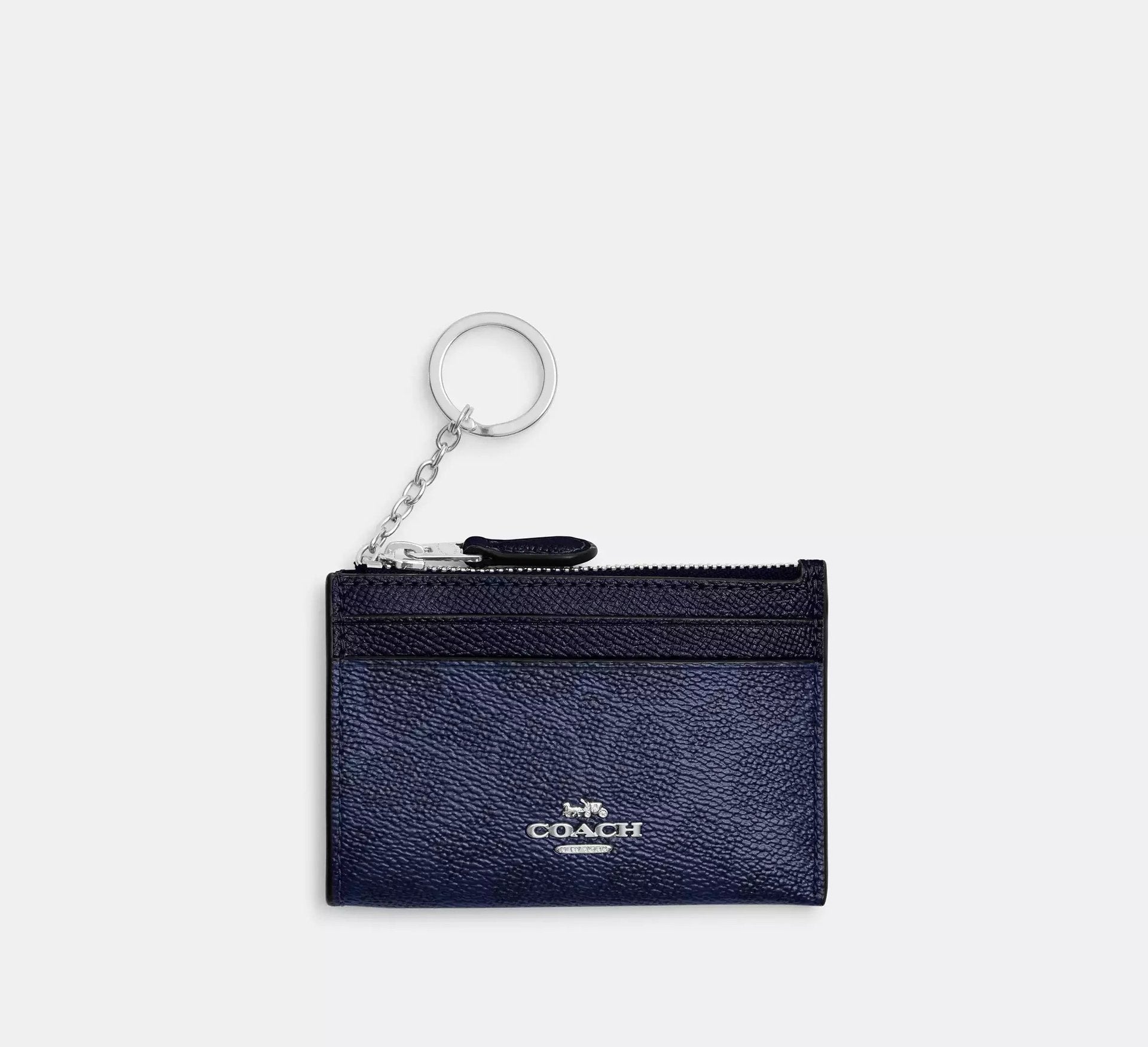 Coach Mini Skinny Id Case In Signature – Sv/Blue/Navy - Sneaker Türkiye