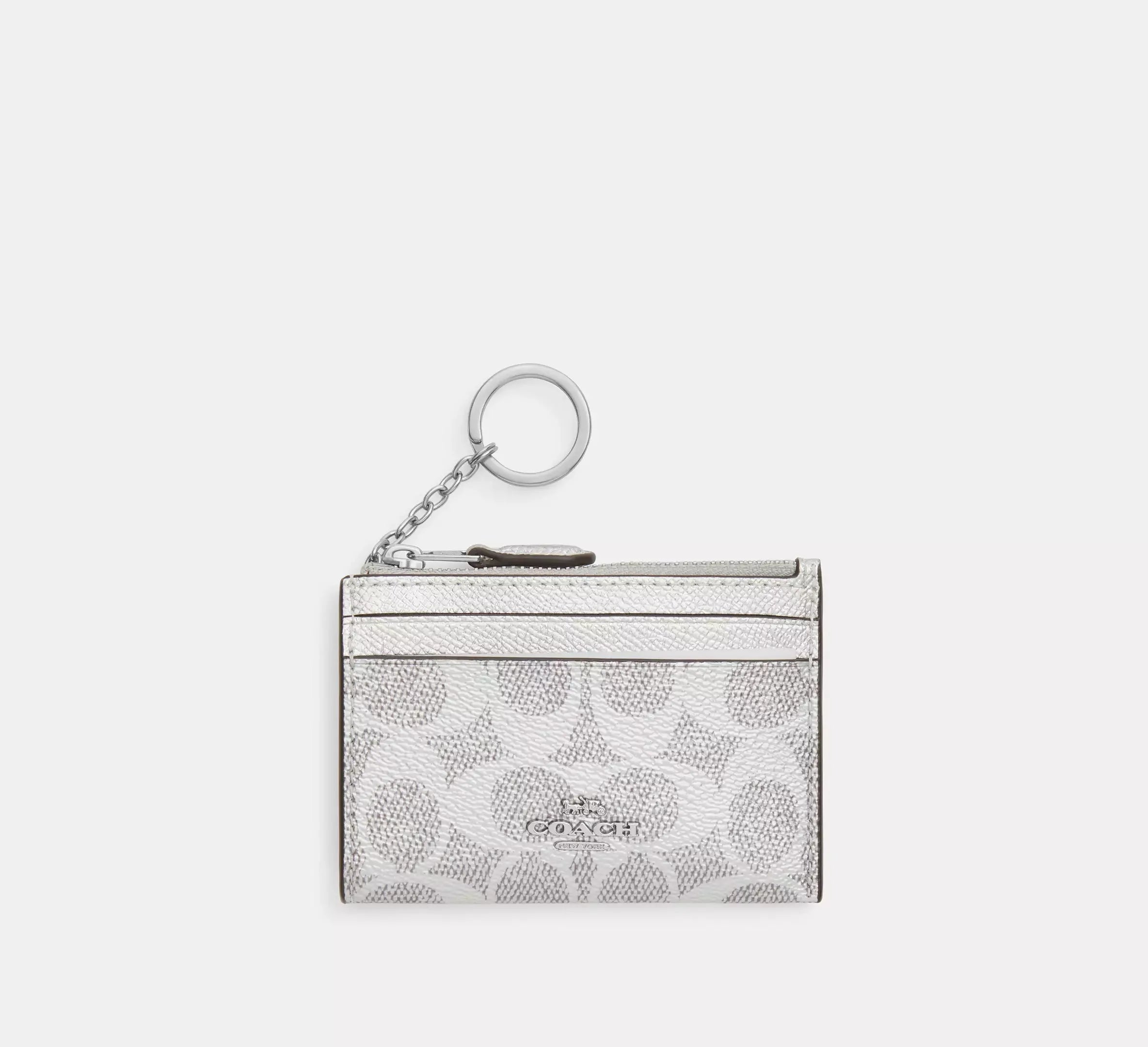 Coach Mini Skinny Id Case In Signature – Silver - Sneaker Türkiye