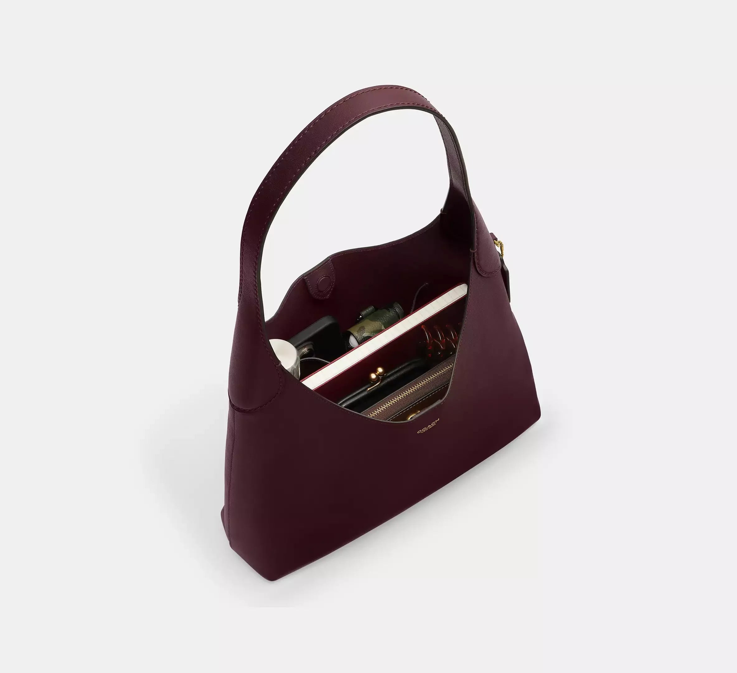 Coach Brooklyn Shoulder Bag 34 – Brass/Merlot - Sneaker Türkiye