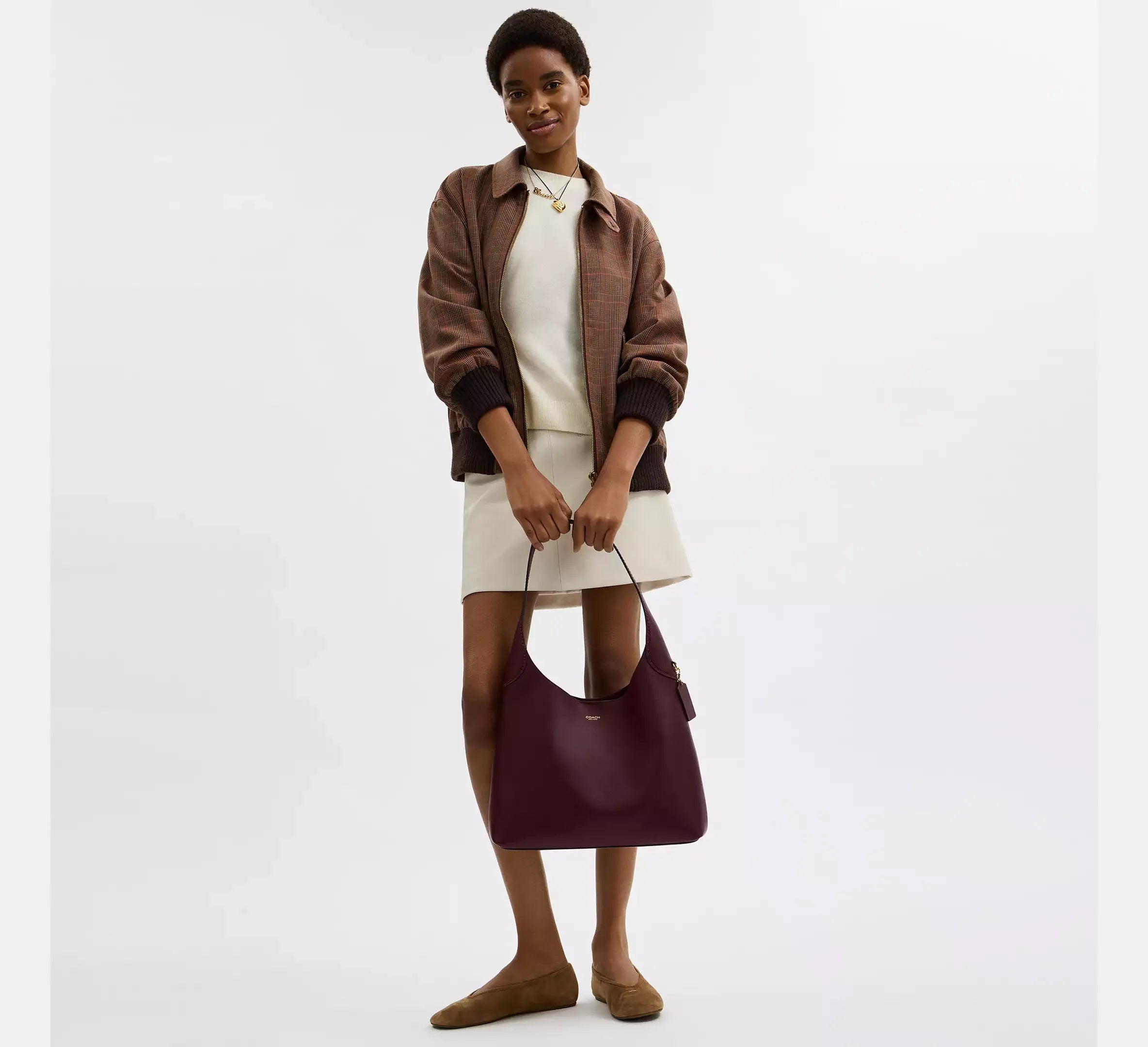 Coach Brooklyn Shoulder Bag 34 – Brass/Merlot - Sneaker Türkiye