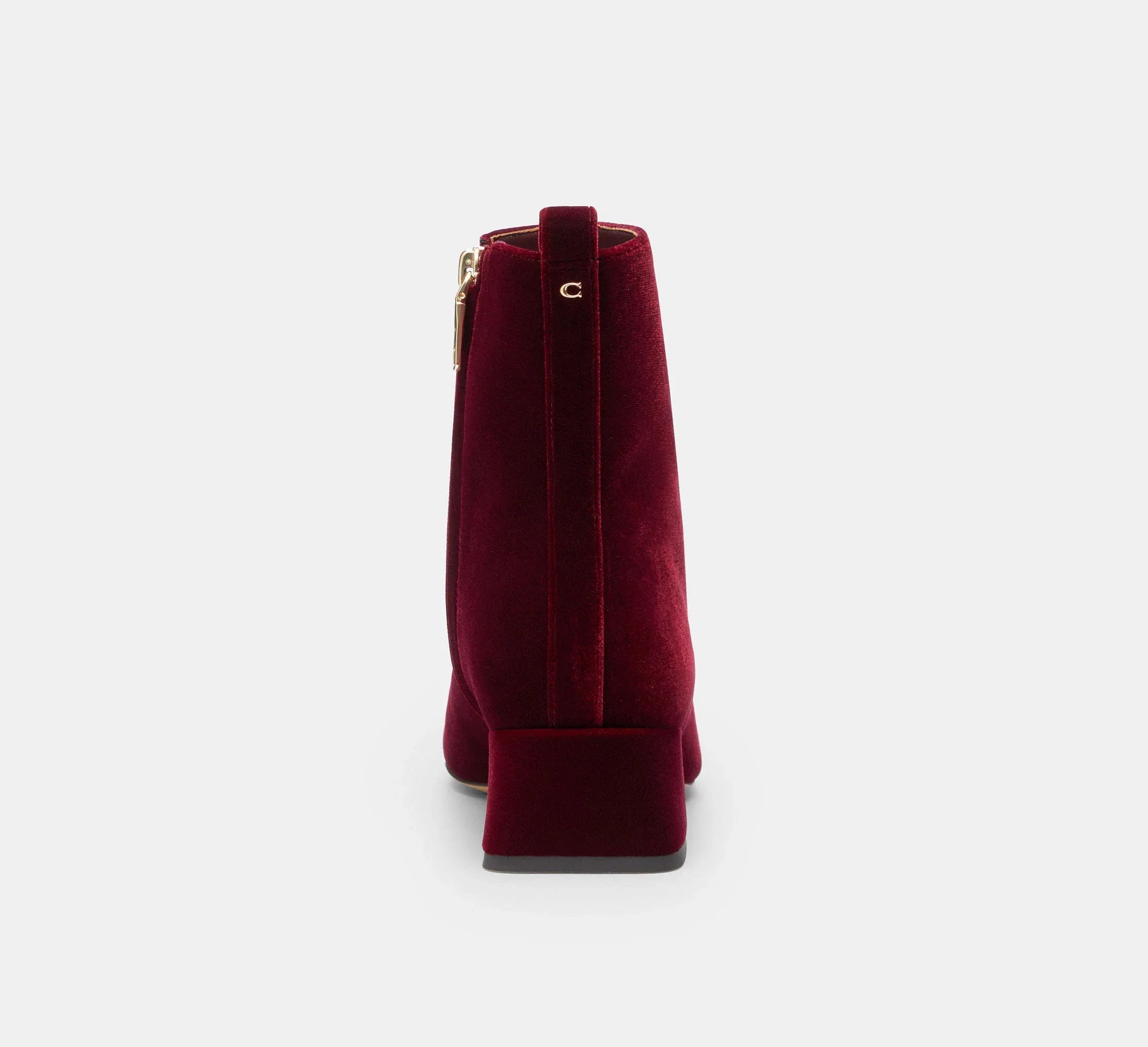 Coach Block Heel Bootie – Burgundy/Merlot - Sneaker Türkiye
