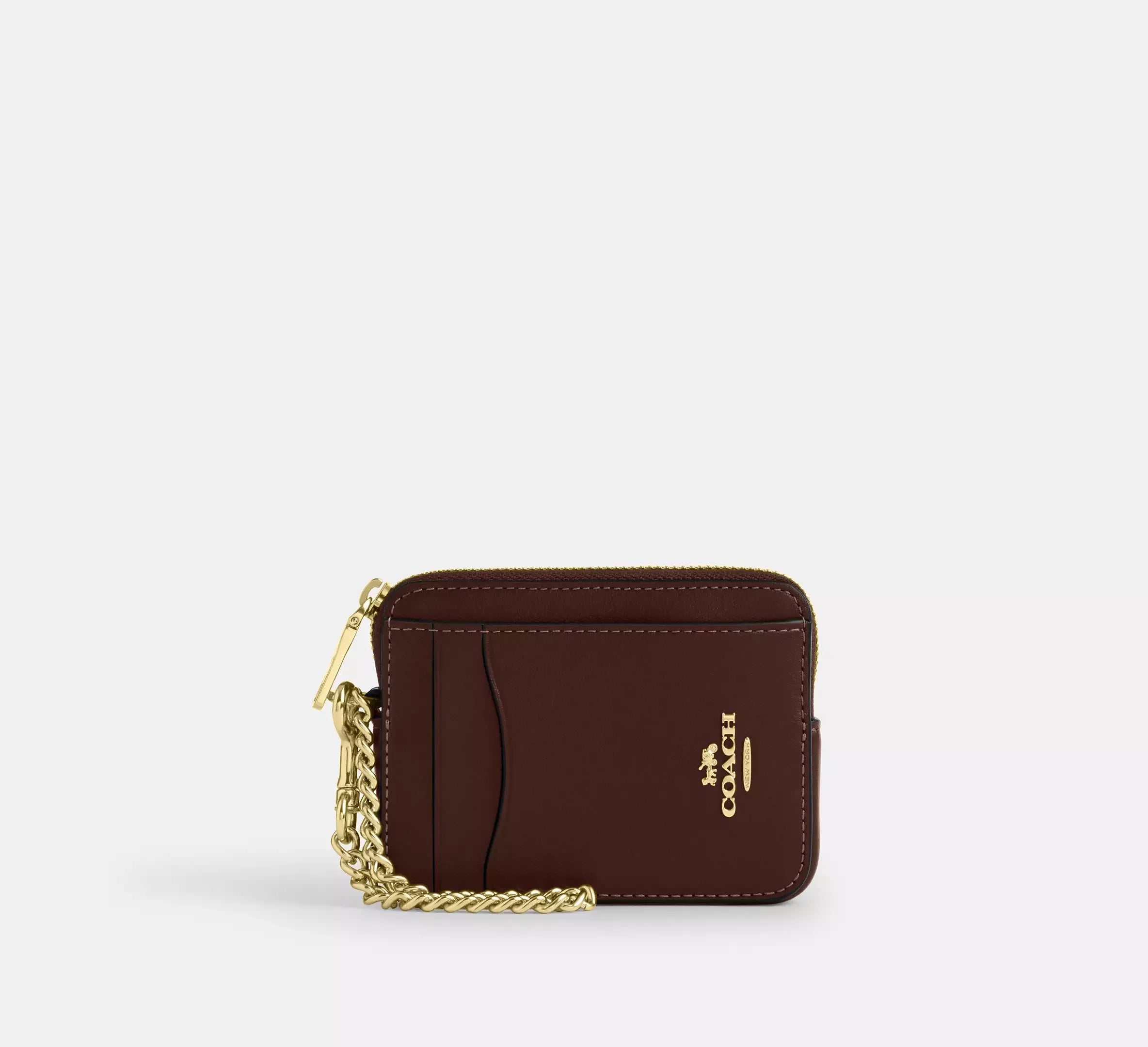 Coach Zip Card Case – Gold/Maple - Sneaker Türkiye