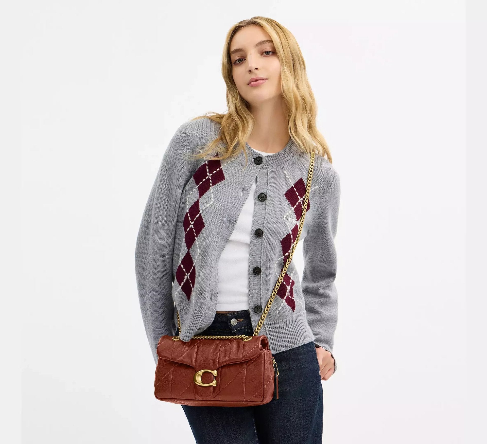 Coach Tabby Shoulder Bag 26 With Quilting – Brass/Pecan - Sneaker Türkiye
