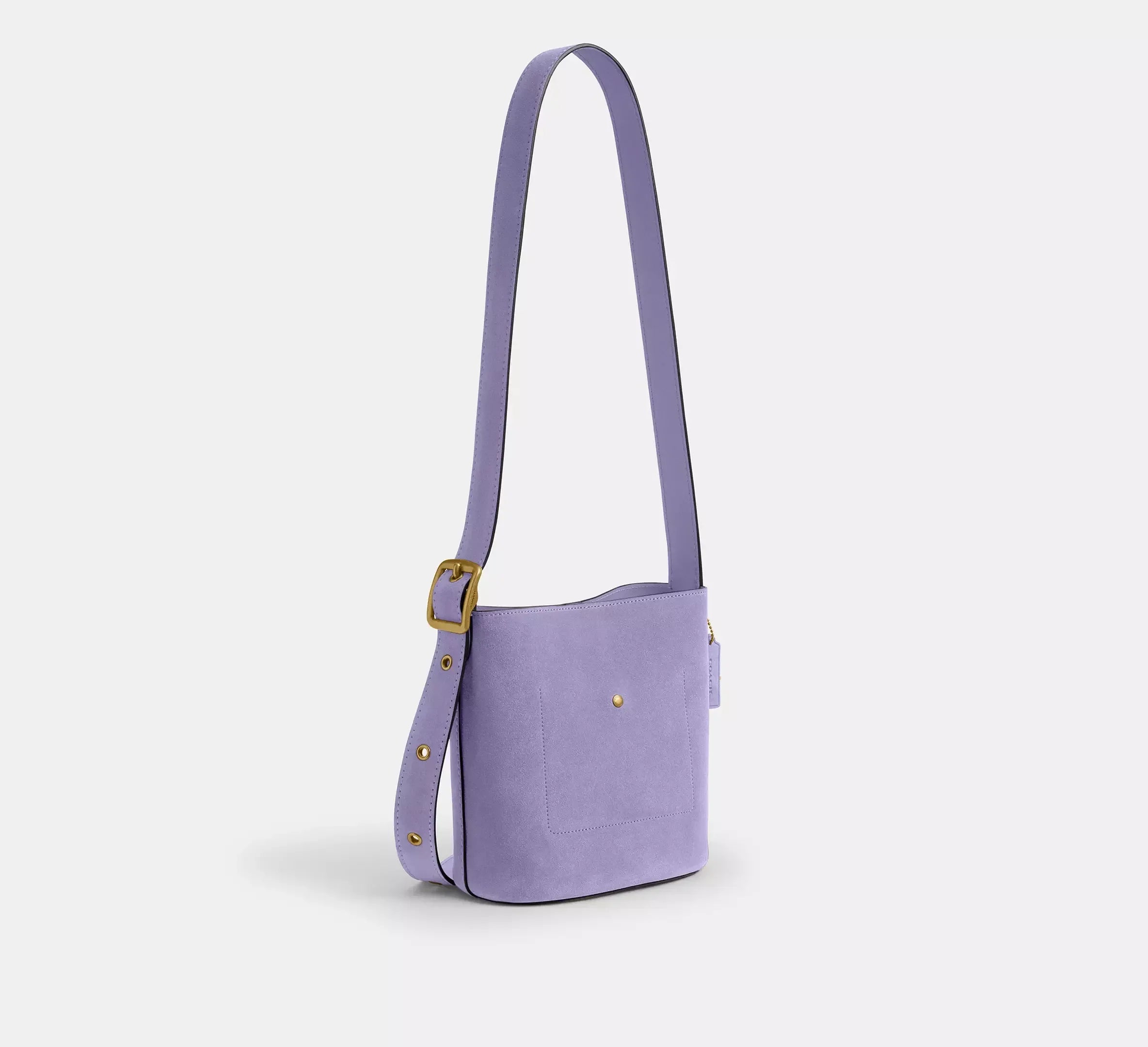 Coach Bleecker Bucket Bag 21 – Suede/Brass/Violet Mist - Sneaker Türkiye