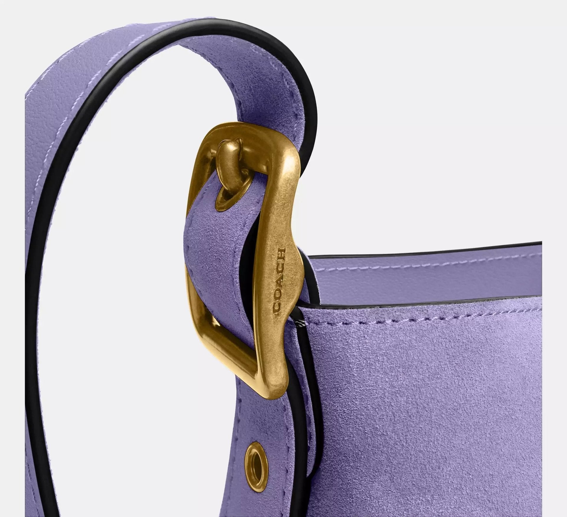 Coach Bleecker Bucket Bag 21 – Suede/Brass/Violet Mist - Sneaker Türkiye