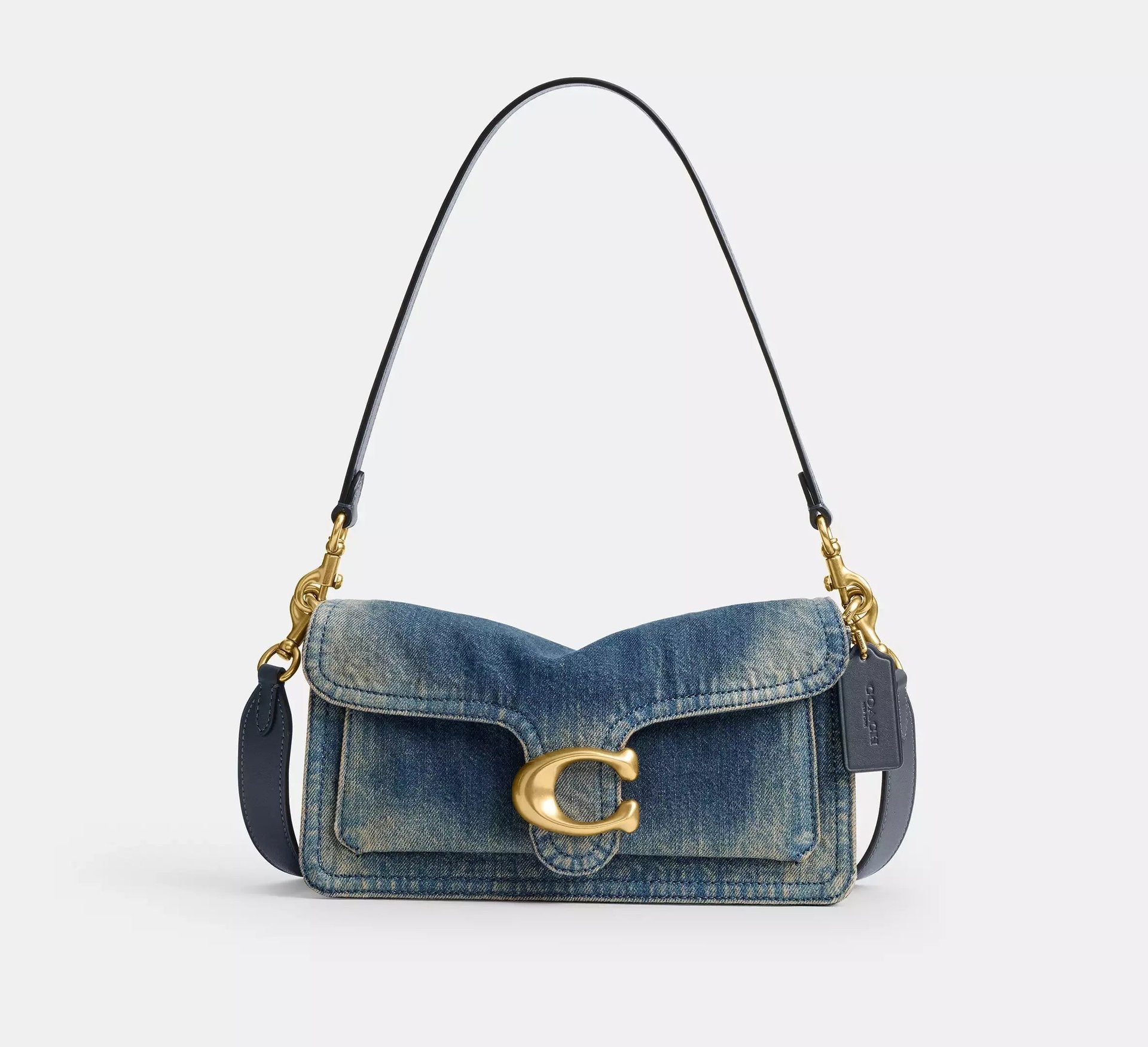 Coach Tabby Shoulder Bag 26 In Regenerative Cotton Denim – Denim/Brass/Dark Indigo - Sneaker Türkiye