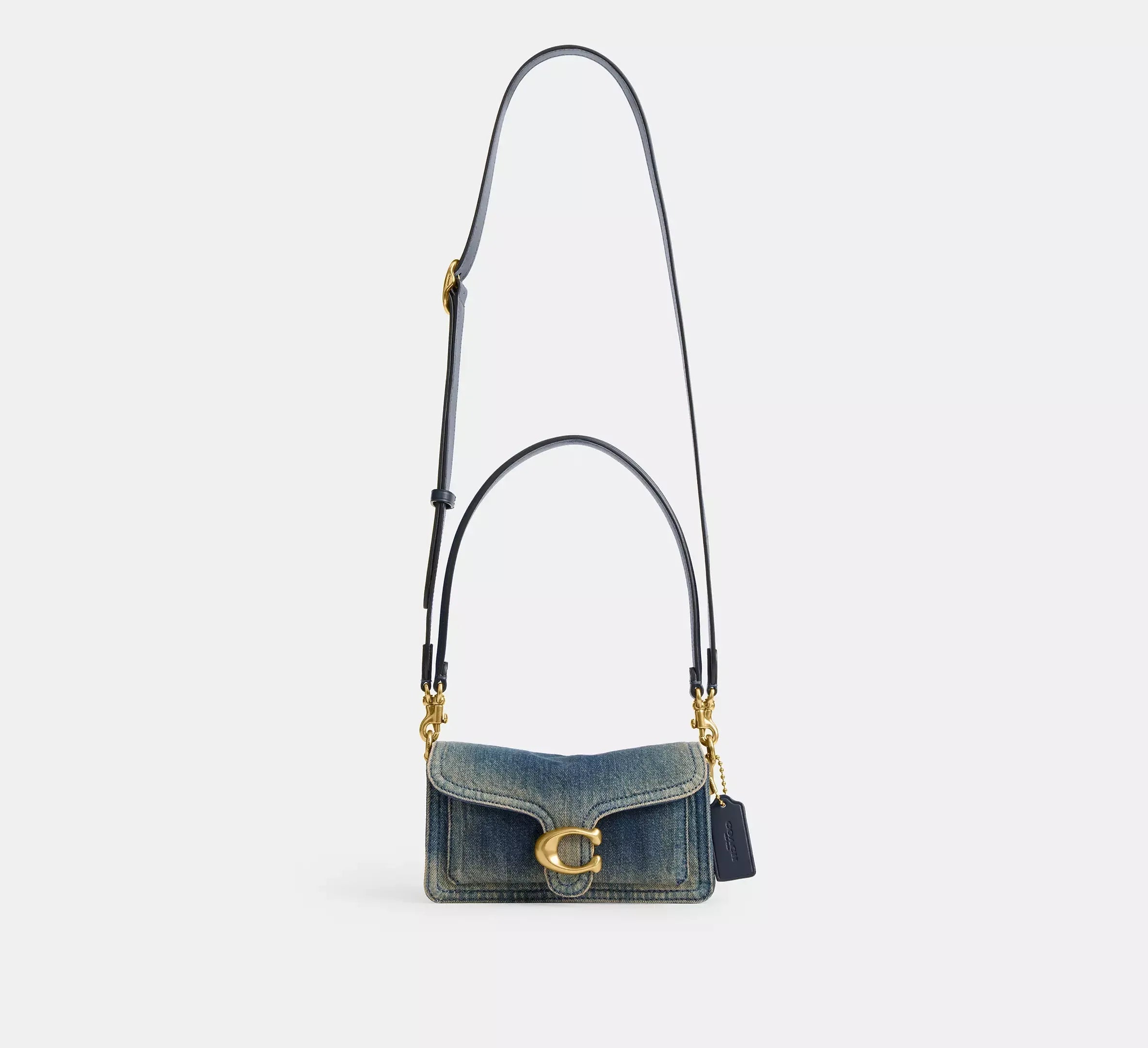 Coach Tabby Shoulder Bag 20 In Regenerative Cotton Denim – Denim/Brass/Dark Indigo - Sneaker Türkiye