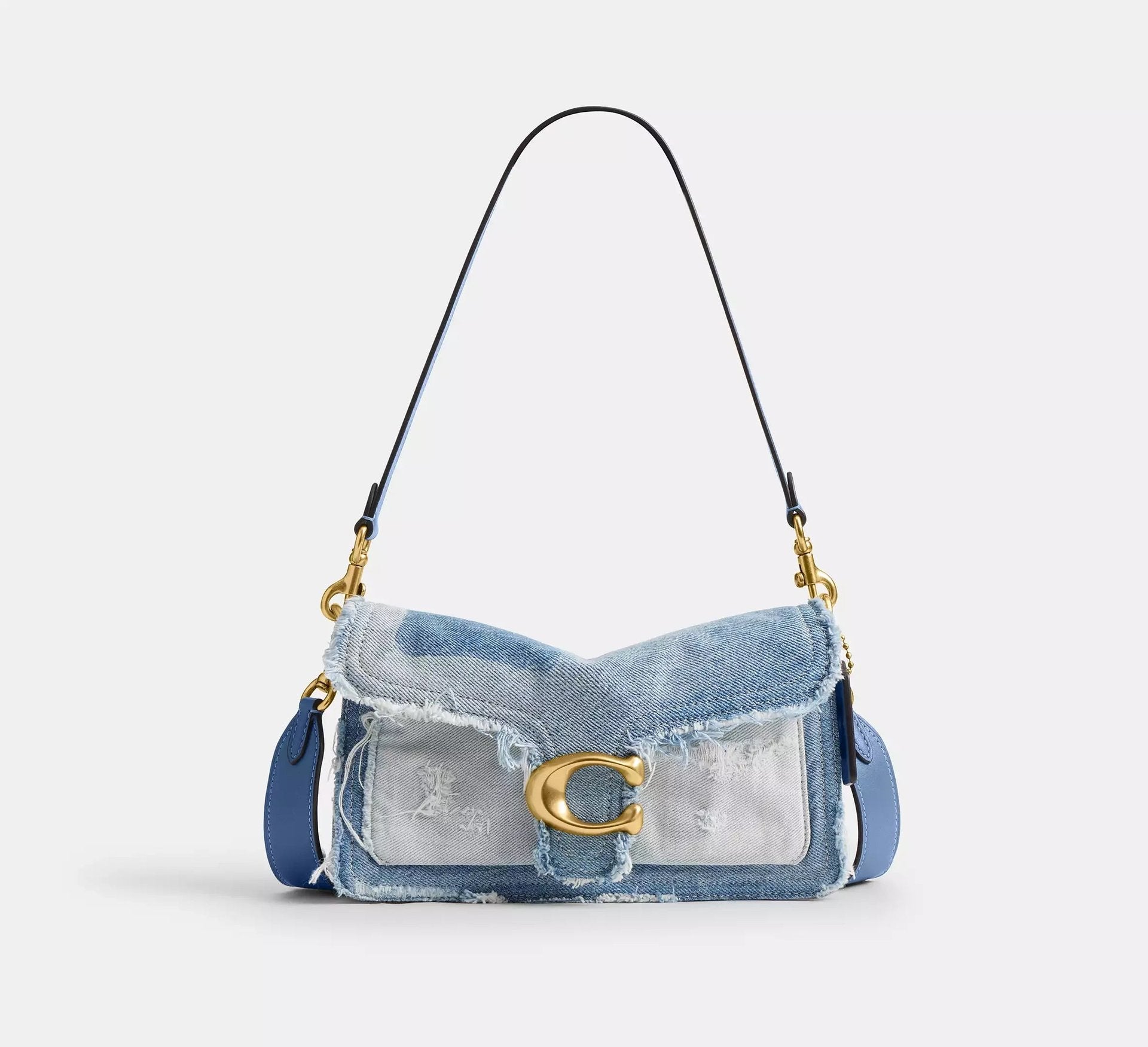 Coach Tabby Shoulder Bag 26 With Repurposed Denim Patchwork – Denim/Brass/Denim - Sneaker Türkiye