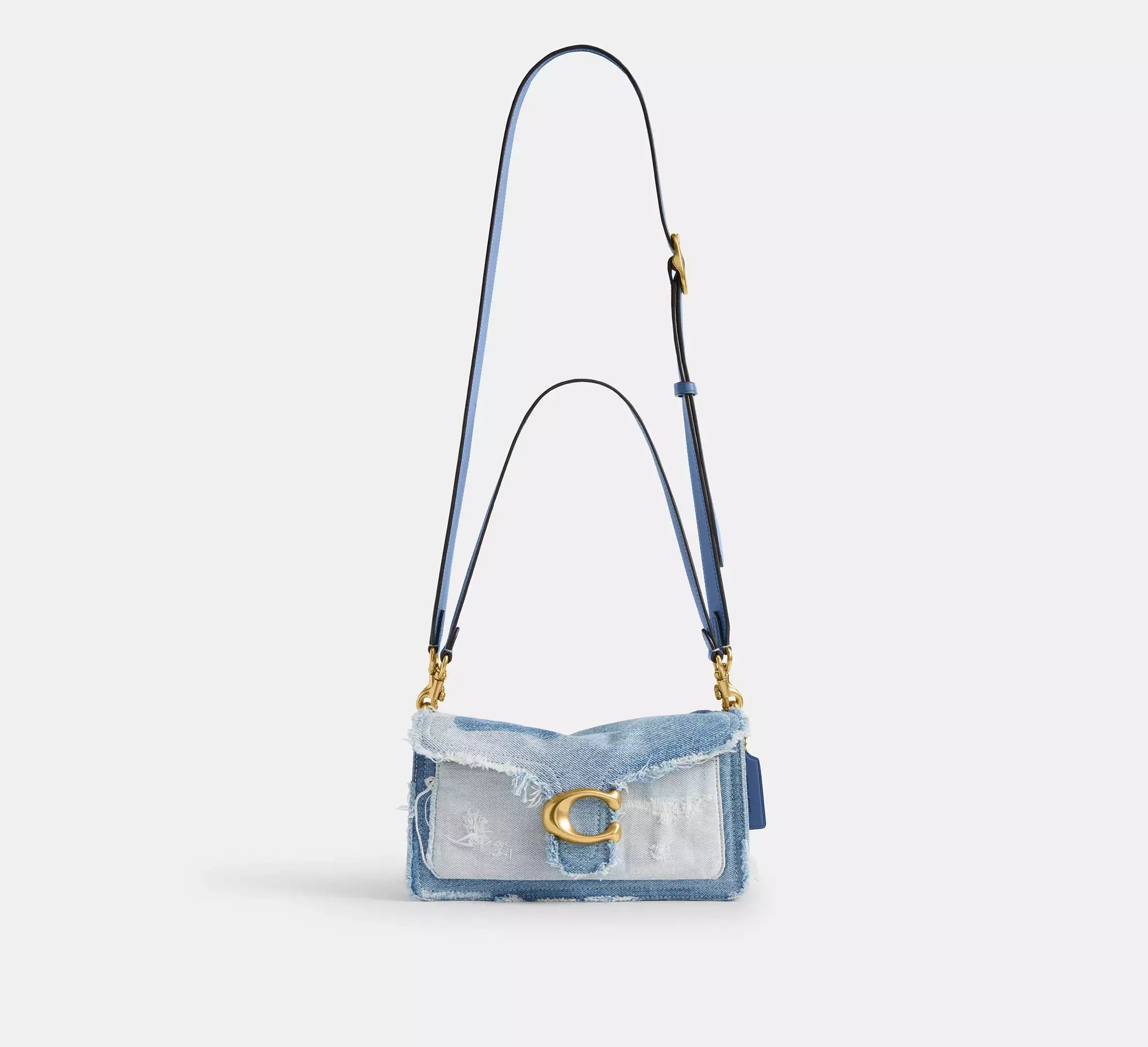 Coach Tabby Shoulder Bag 26 With Repurposed Denim Patchwork – Denim/Brass/Denim - Sneaker Türkiye