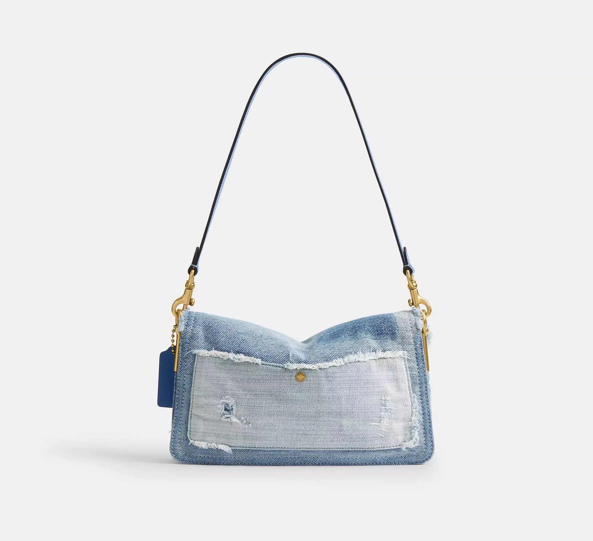 Coach Tabby Shoulder Bag 26 With Repurposed Denim Patchwork – Denim/Brass/Denim - Sneaker Türkiye