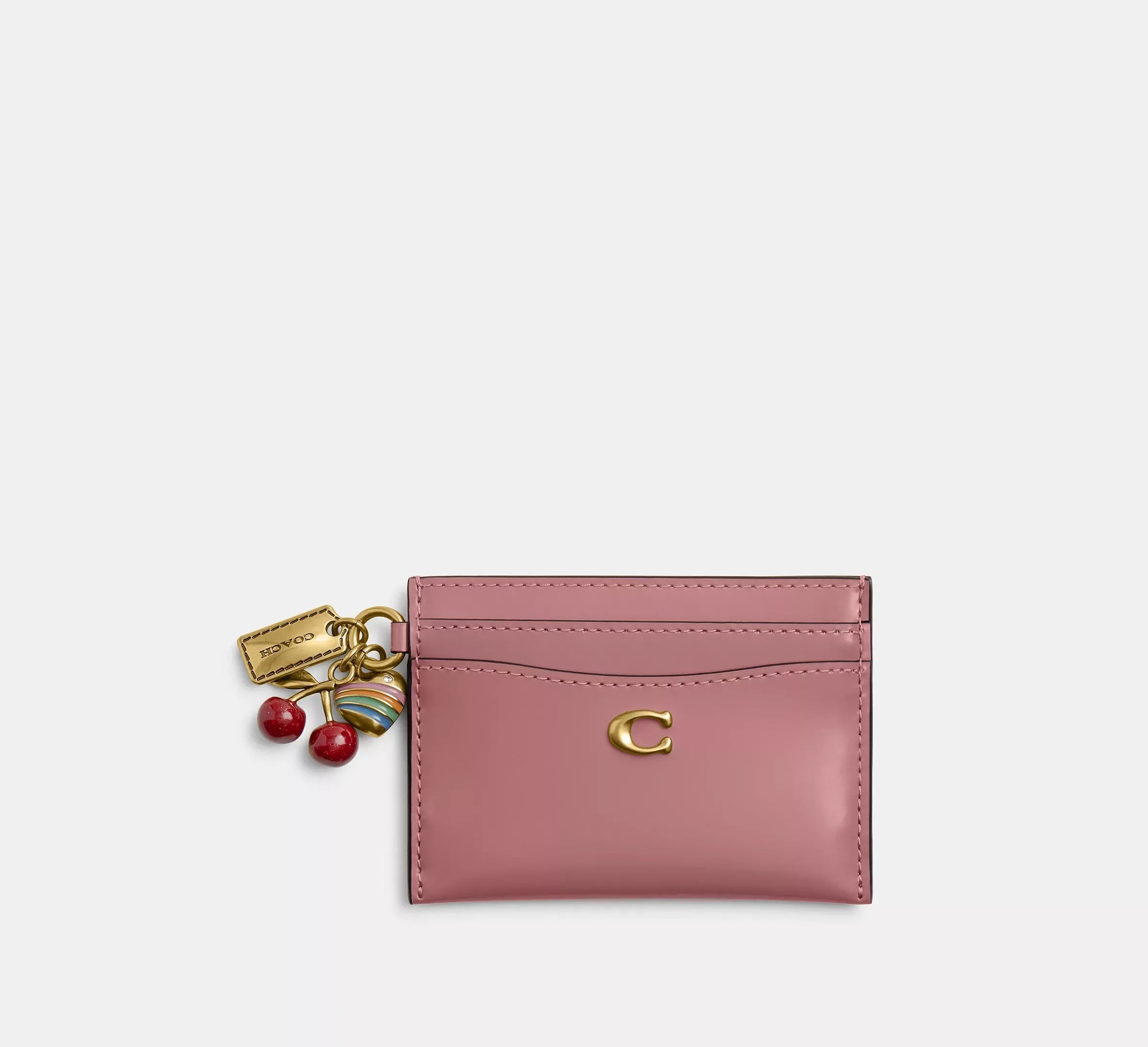 Coach Essential Card Case With Charms – Brass/Peony - Sneaker Türkiye