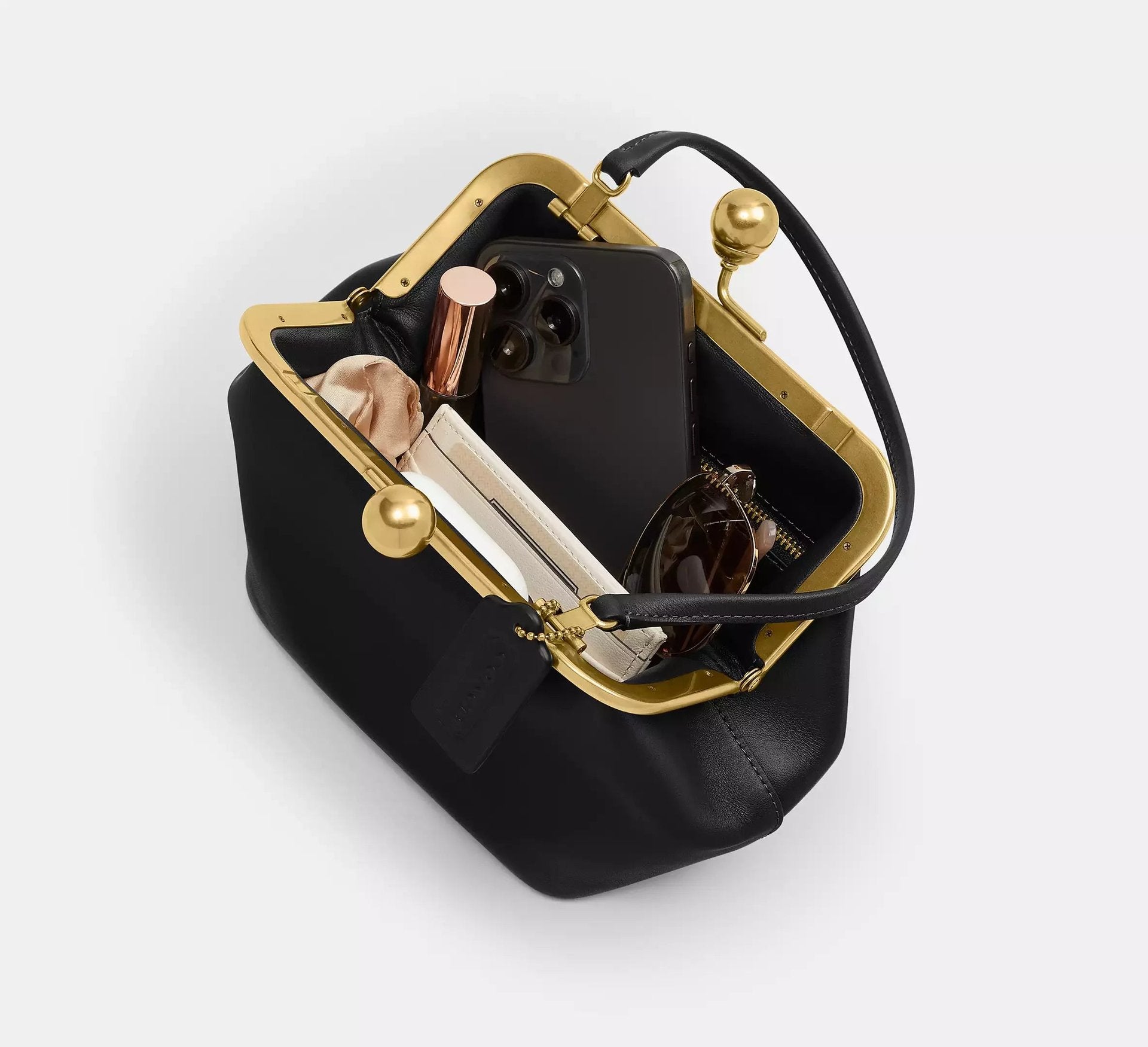 Coach Kisslock Frame Bag 16 SEZON – Brass/Black - Sneaker Türkiye