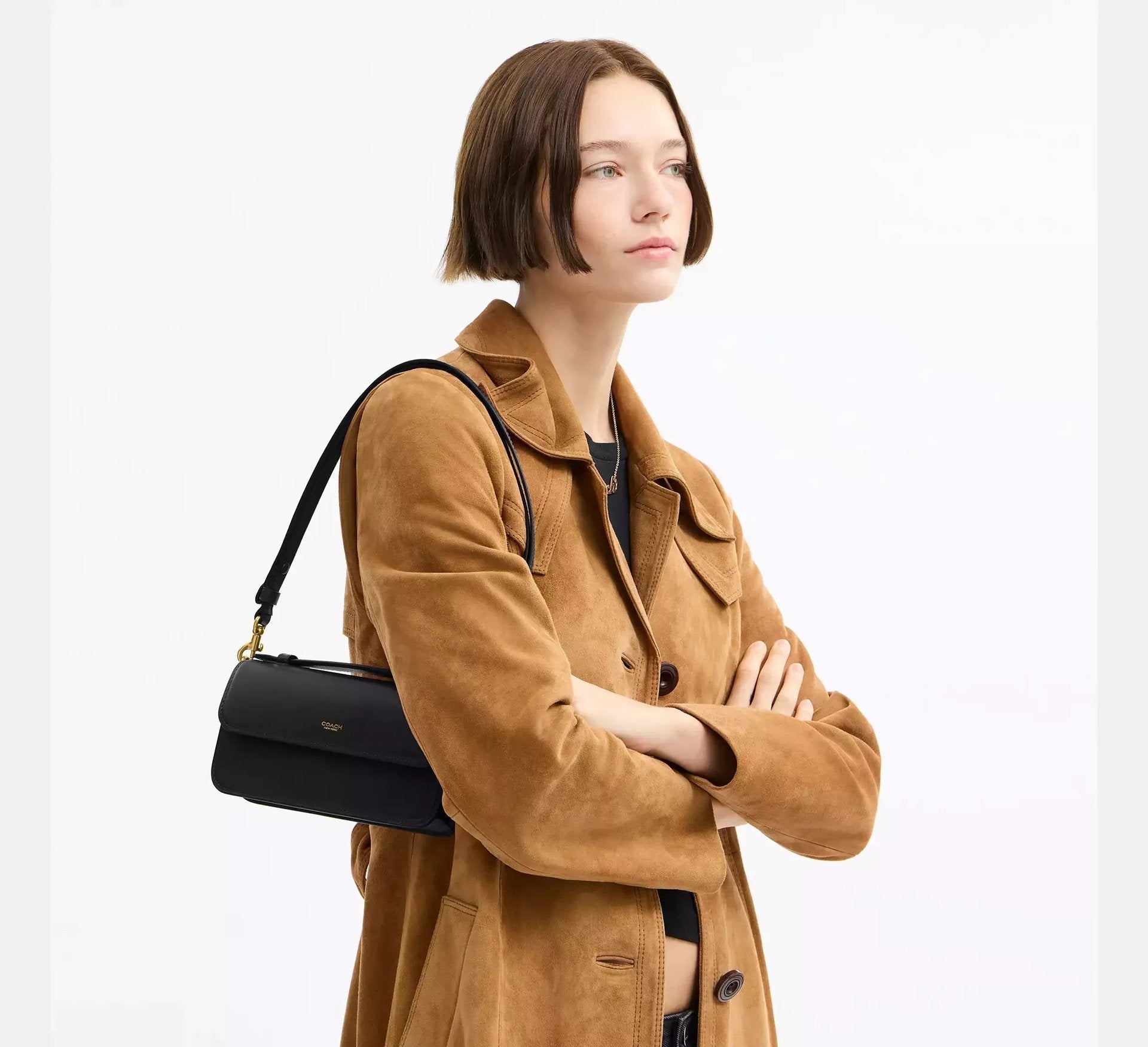 Coach Elora Top Handle Crossbody Bag SEZON – Brass/Black - Sneaker Türkiye