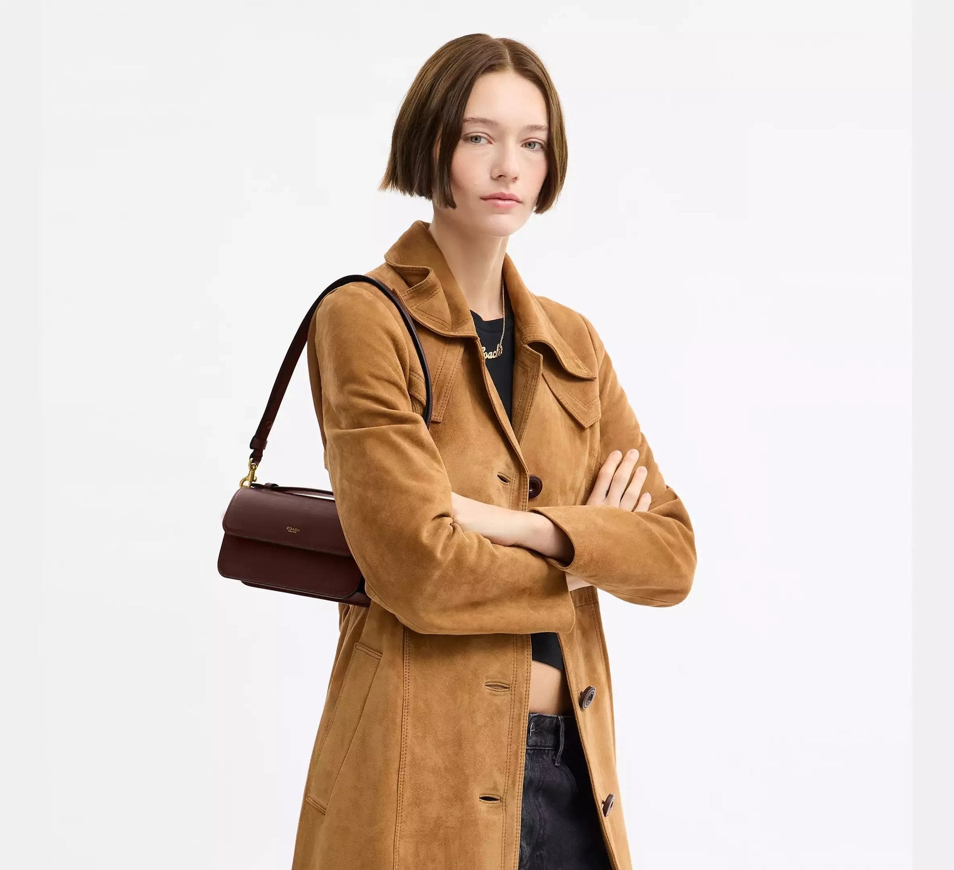 Coach Elora Top Handle Crossbody Bag SEZON – Brass/Maple - Sneaker Türkiye