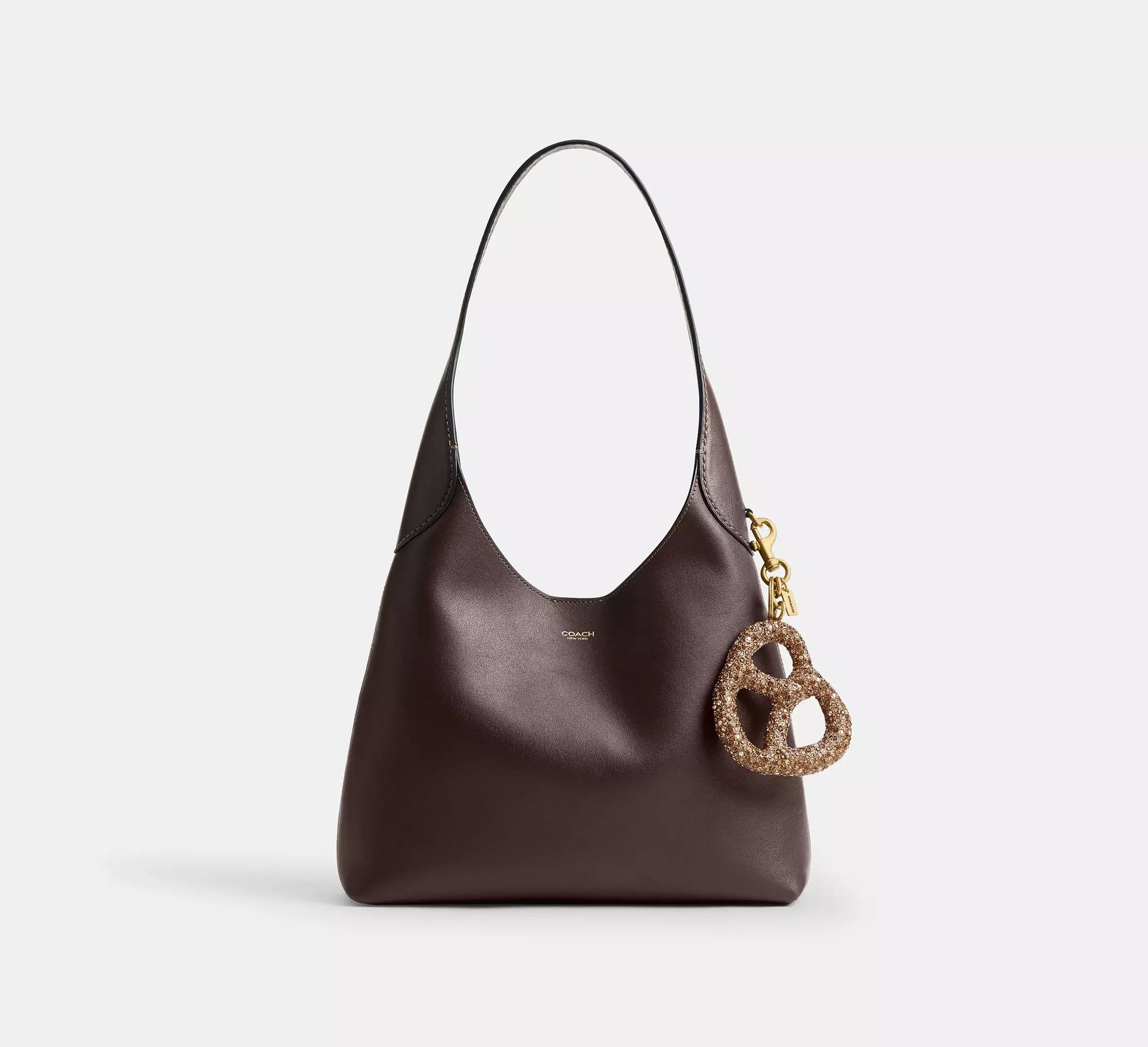 Coach Crystal Pretzel Bag Charm – Brass/Brown - Sneaker Türkiye