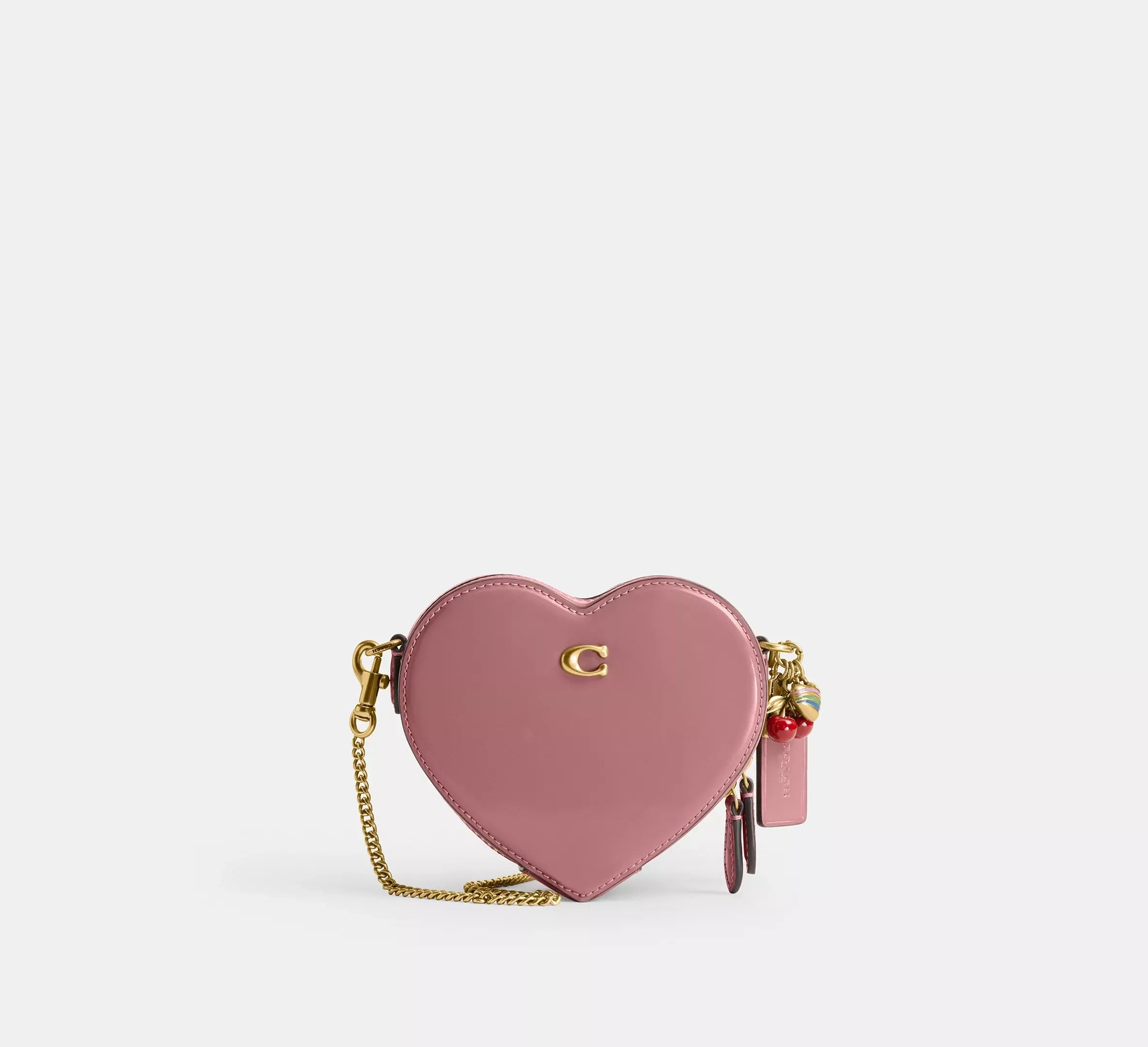 Coach Heart Crossbody Bag 14 With Charms – Brass/Peony - Sneaker Türkiye