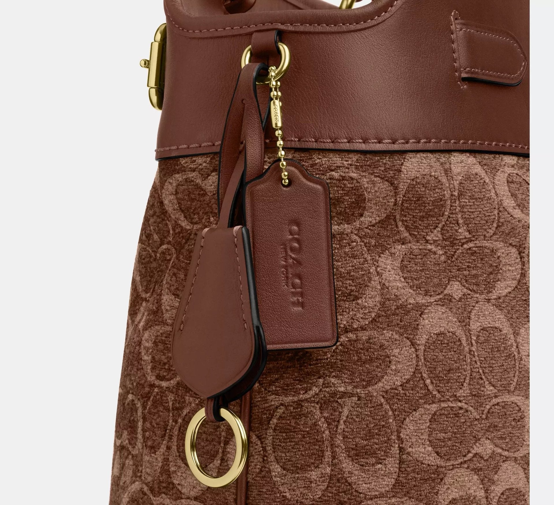 Coach Easton Tote Bag In Signature Chenille – Im/Light Khaki/Vintage Brown - Sneaker Türkiye