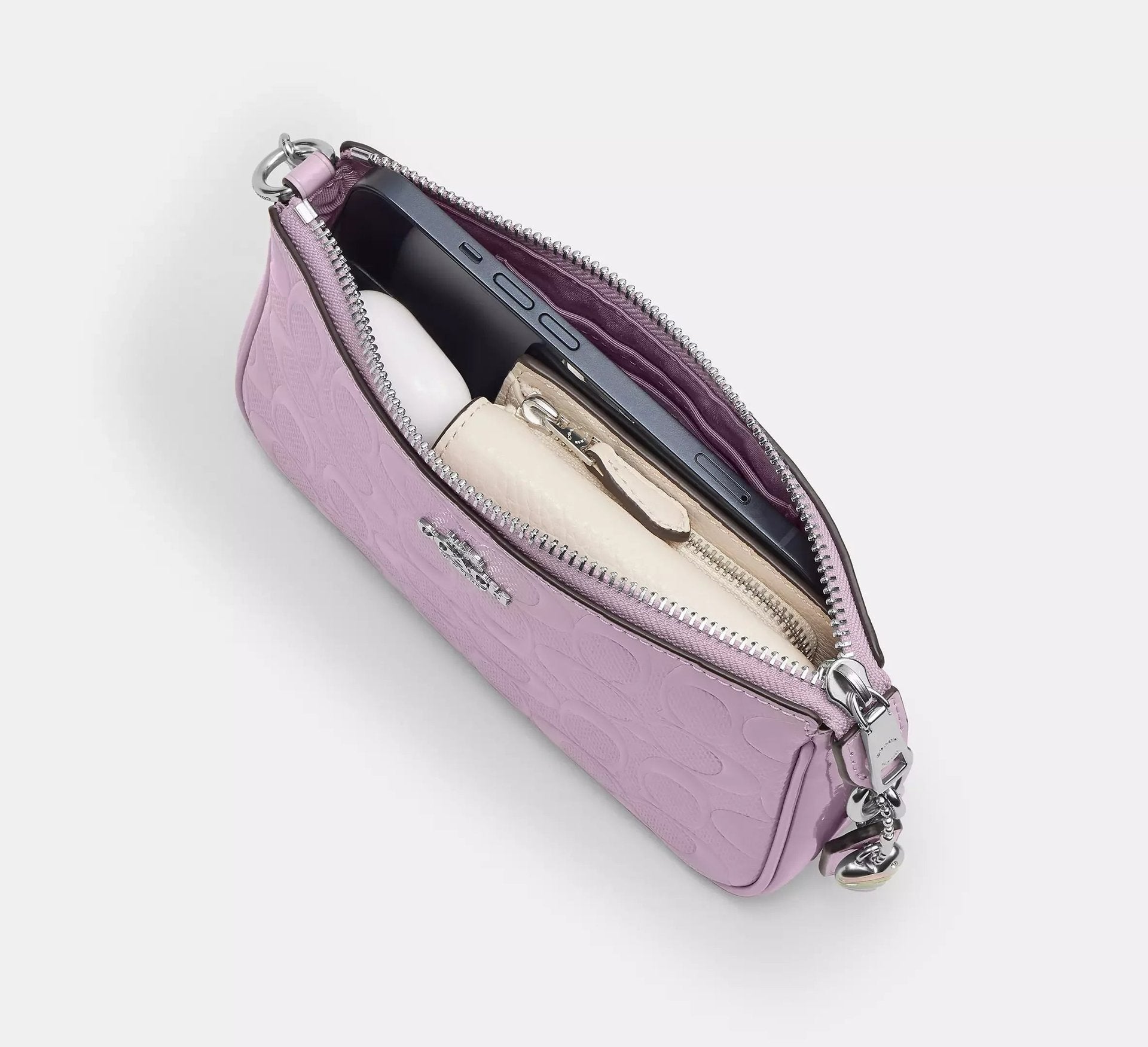 Coach Nolita 19 In Signature Leather With Heart Charm – Silver - Sneaker Türkiye