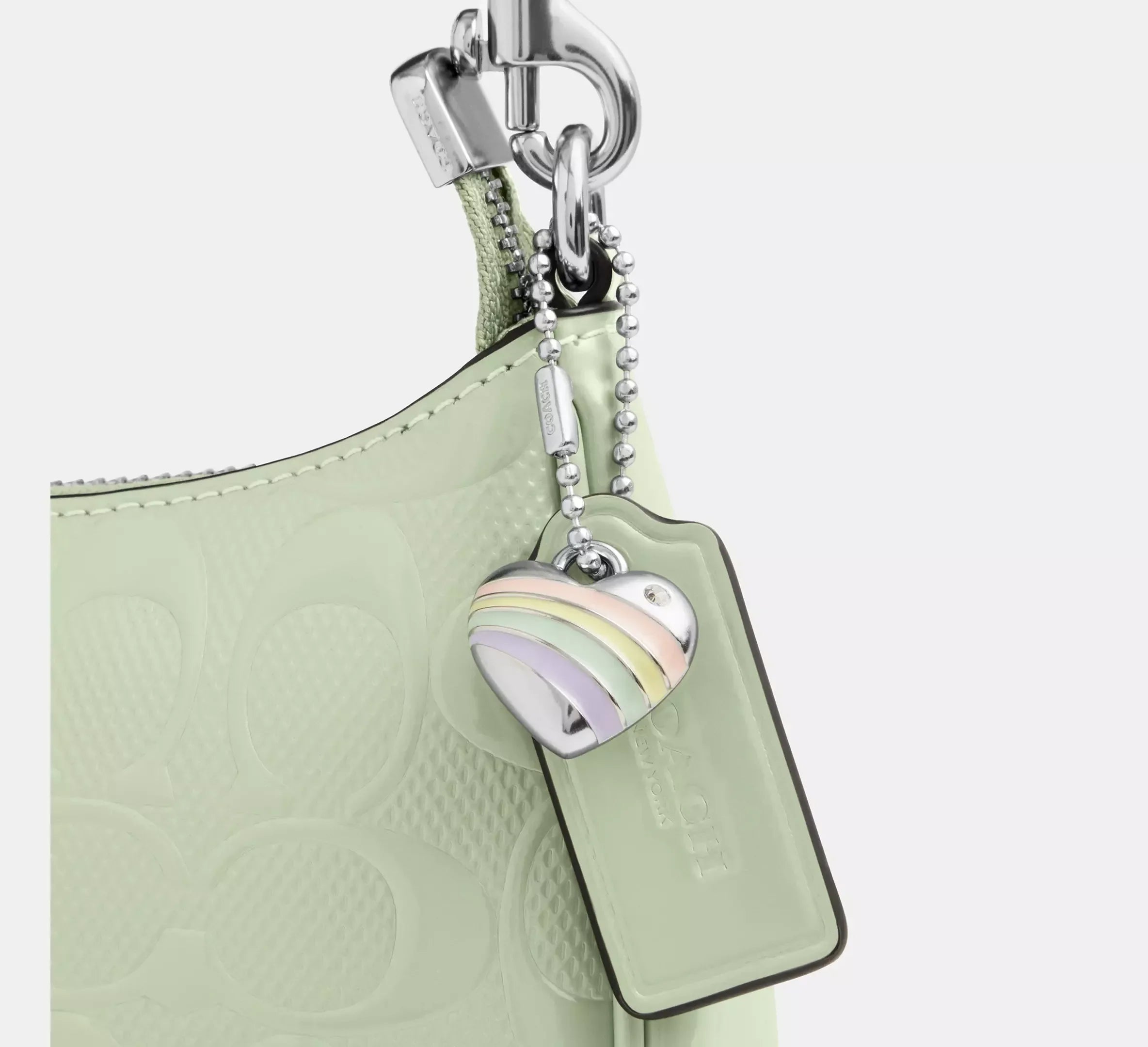 Coach Teri Mini Crossbody Bag In Signature Leather With Heart Charm – Silver - Sneaker Türkiye