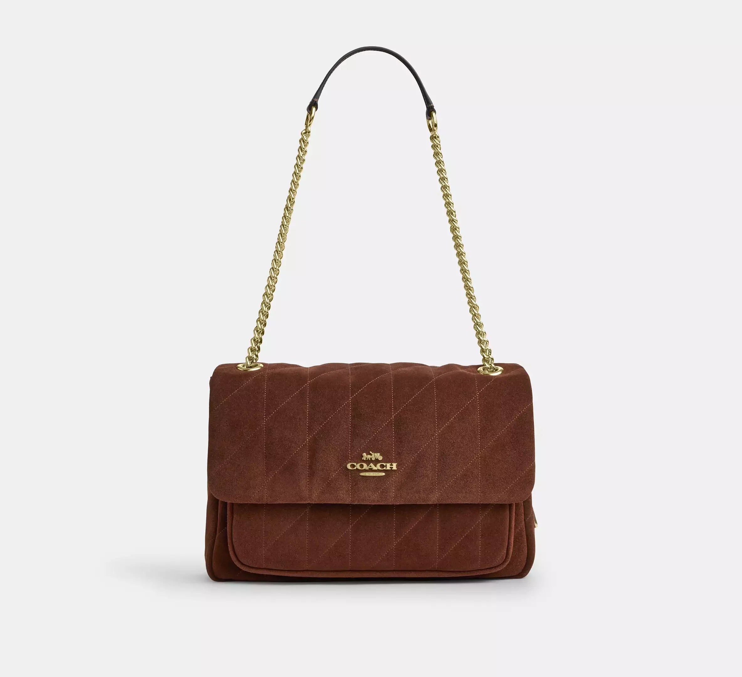 Coach Elodie Crossbody Bag With Quilting – Gold/Vintage Brown/Maple - Sneaker Türkiye