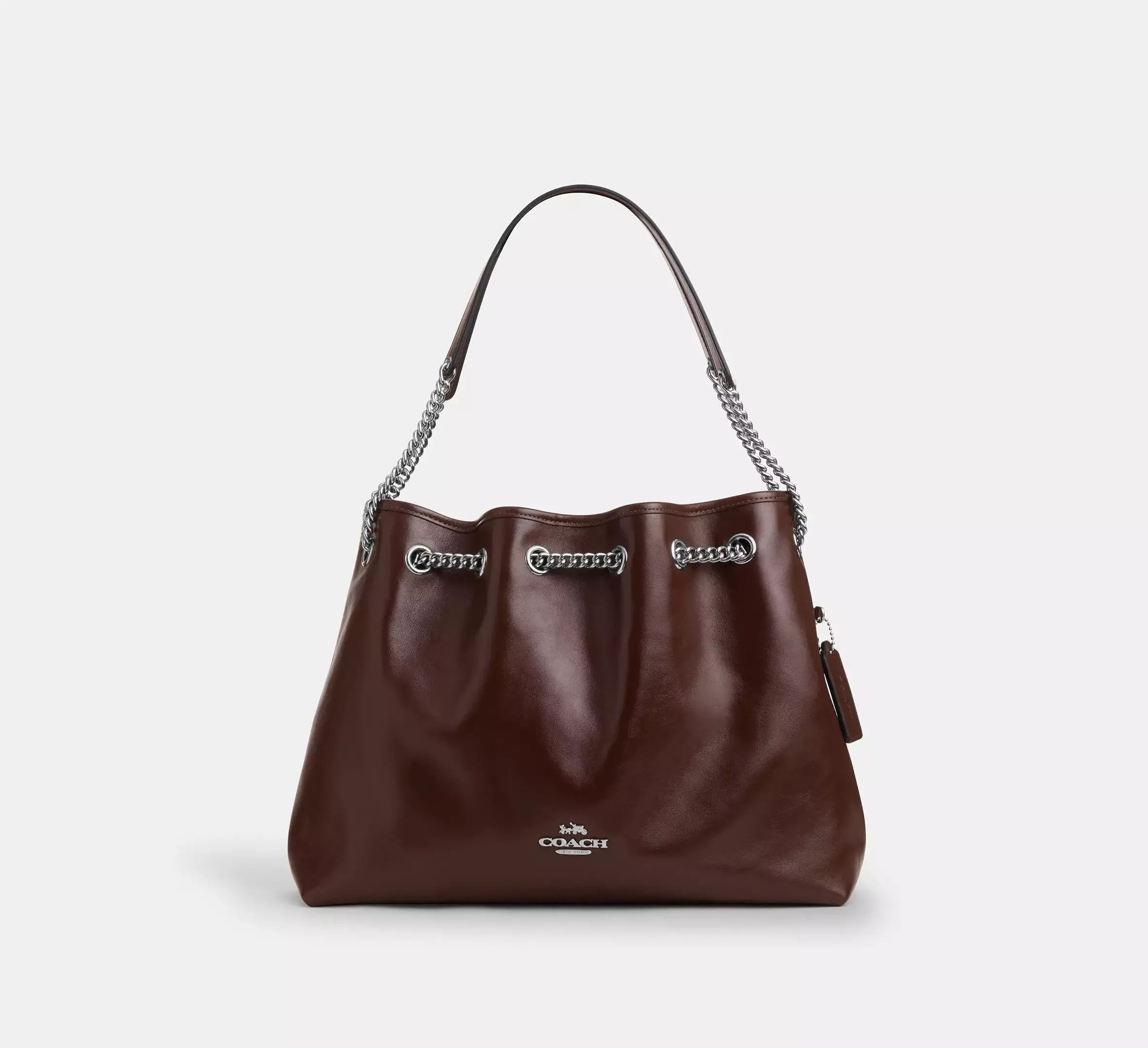 Coach Evelyn Shoulder Bag – Silver/Maple - Sneaker Türkiye