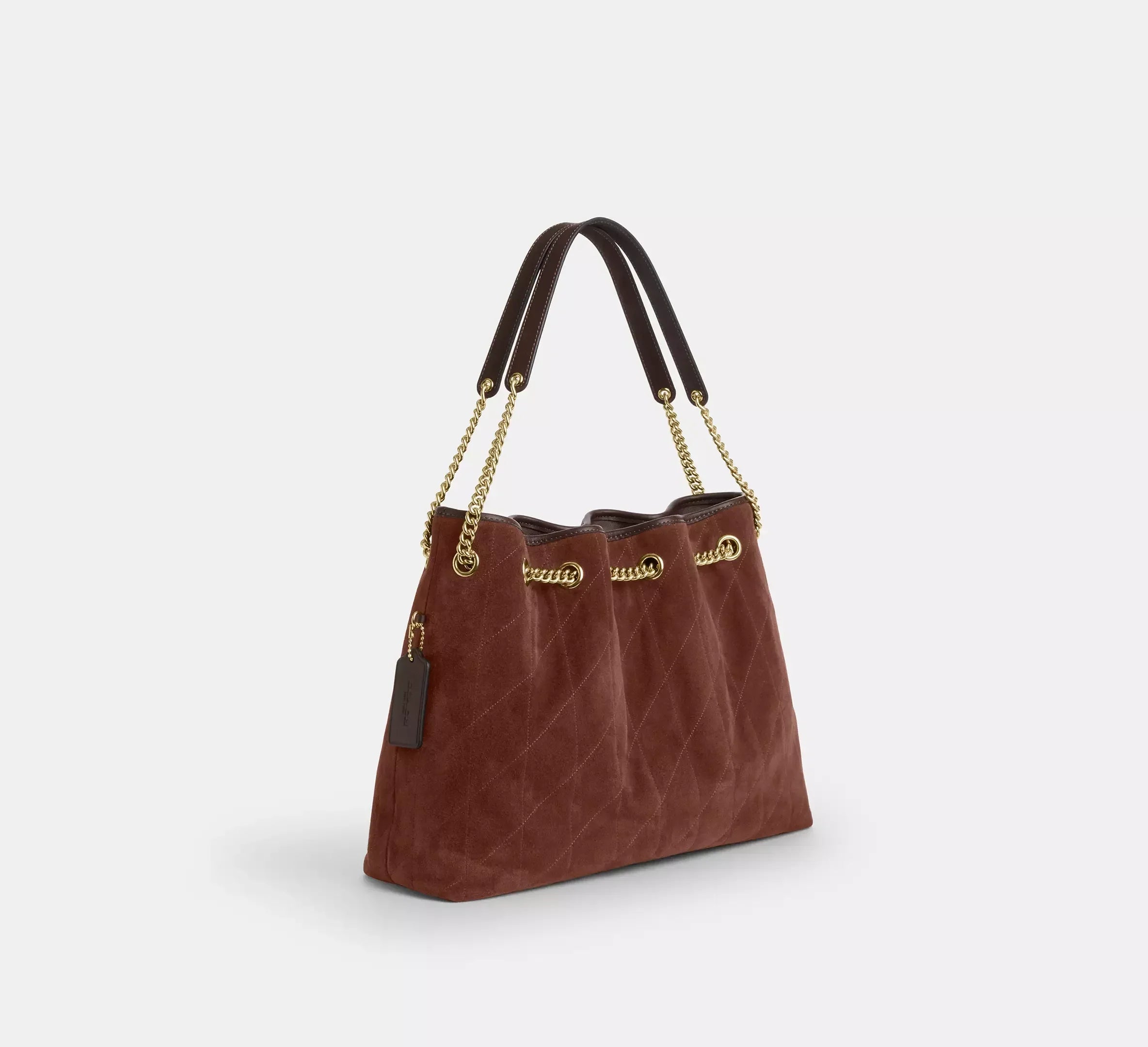 Coach Evelyn Shoulder Bag With Quilting – Gold/Vintage Brown/Maple - Sneaker Türkiye