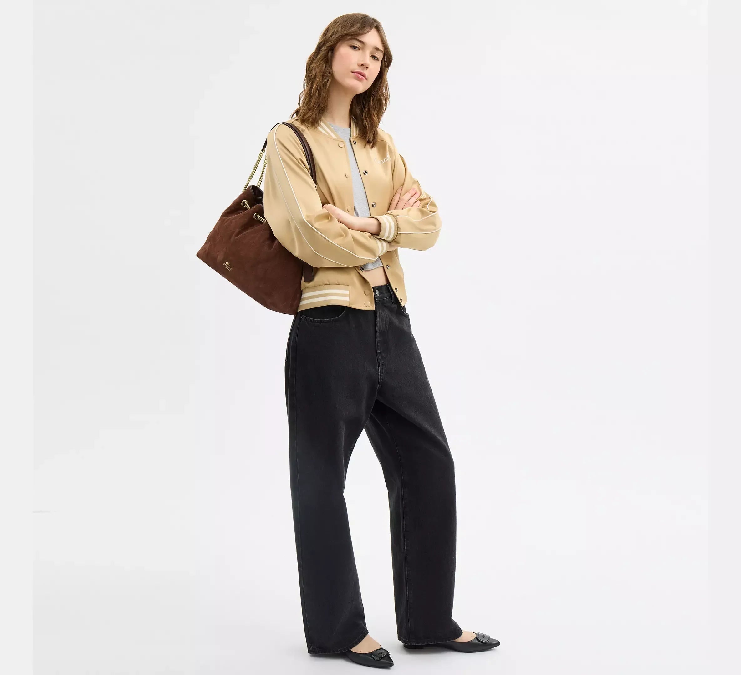 Coach Evelyn Shoulder Bag With Quilting – Gold/Vintage Brown/Maple - Sneaker Türkiye