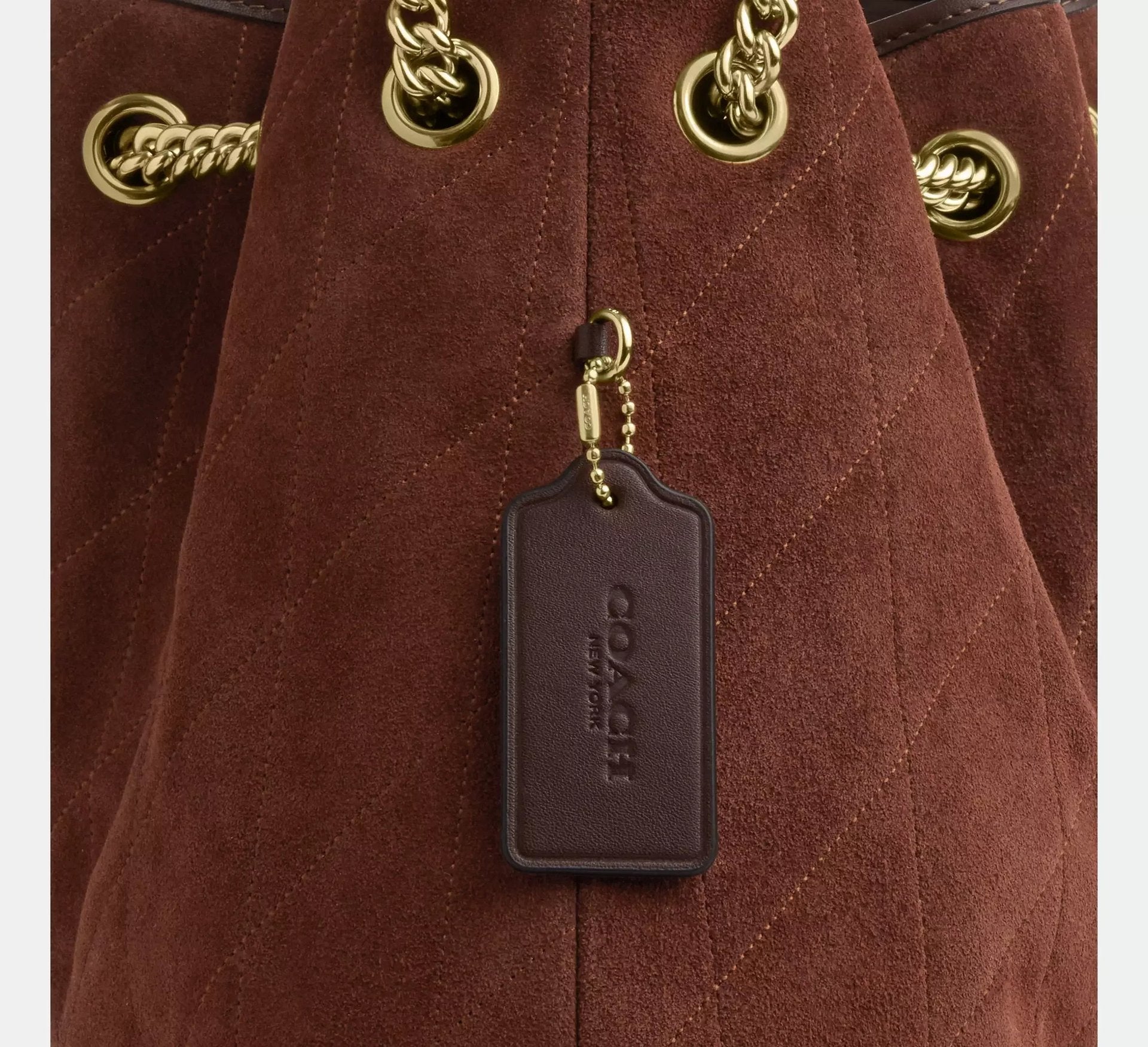 Coach Evelyn Shoulder Bag With Quilting – Gold/Vintage Brown/Maple - Sneaker Türkiye