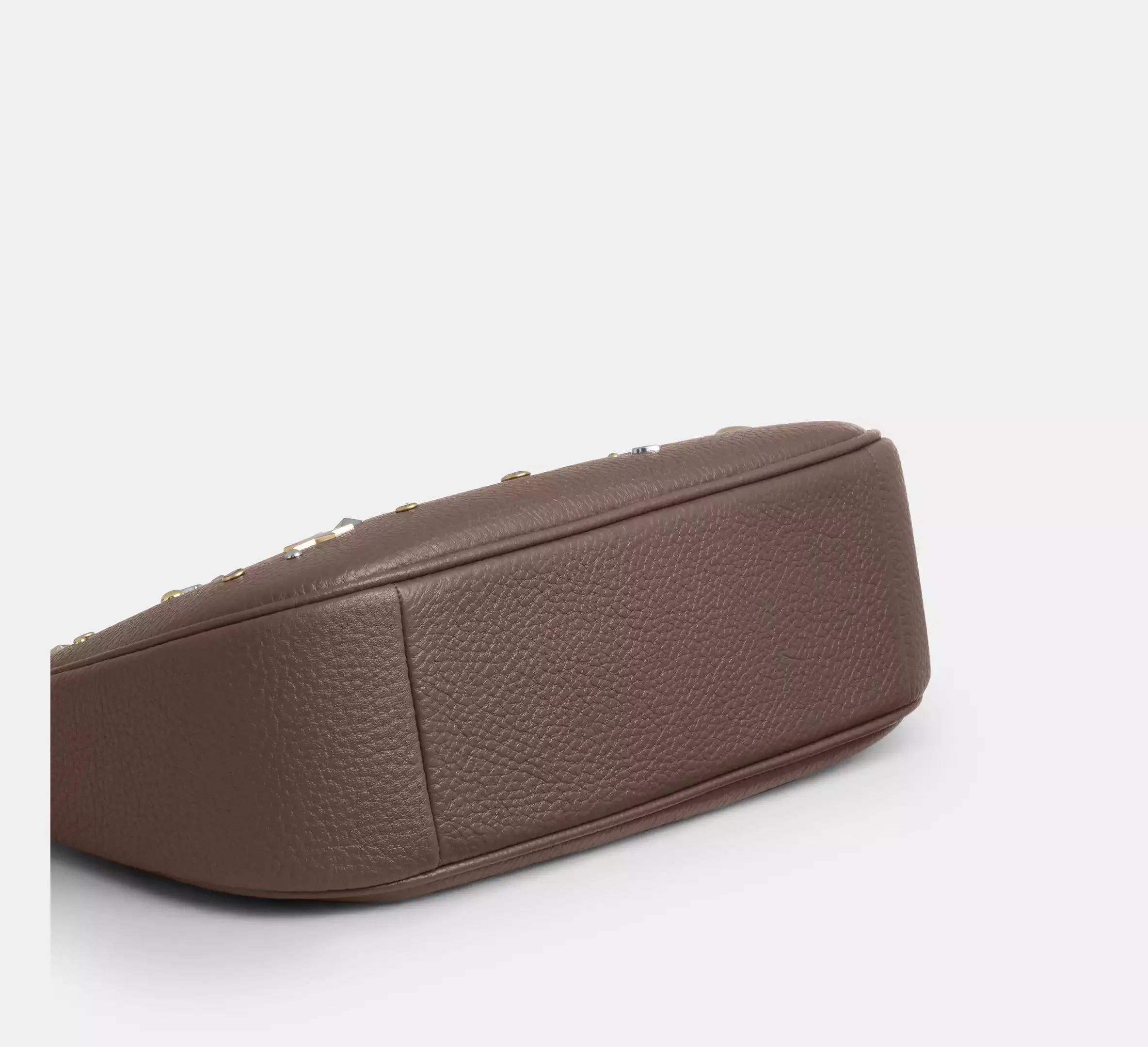 Coach Teri Shoulder Bag With Rivets – Gold/Dark Stone - Sneaker Türkiye