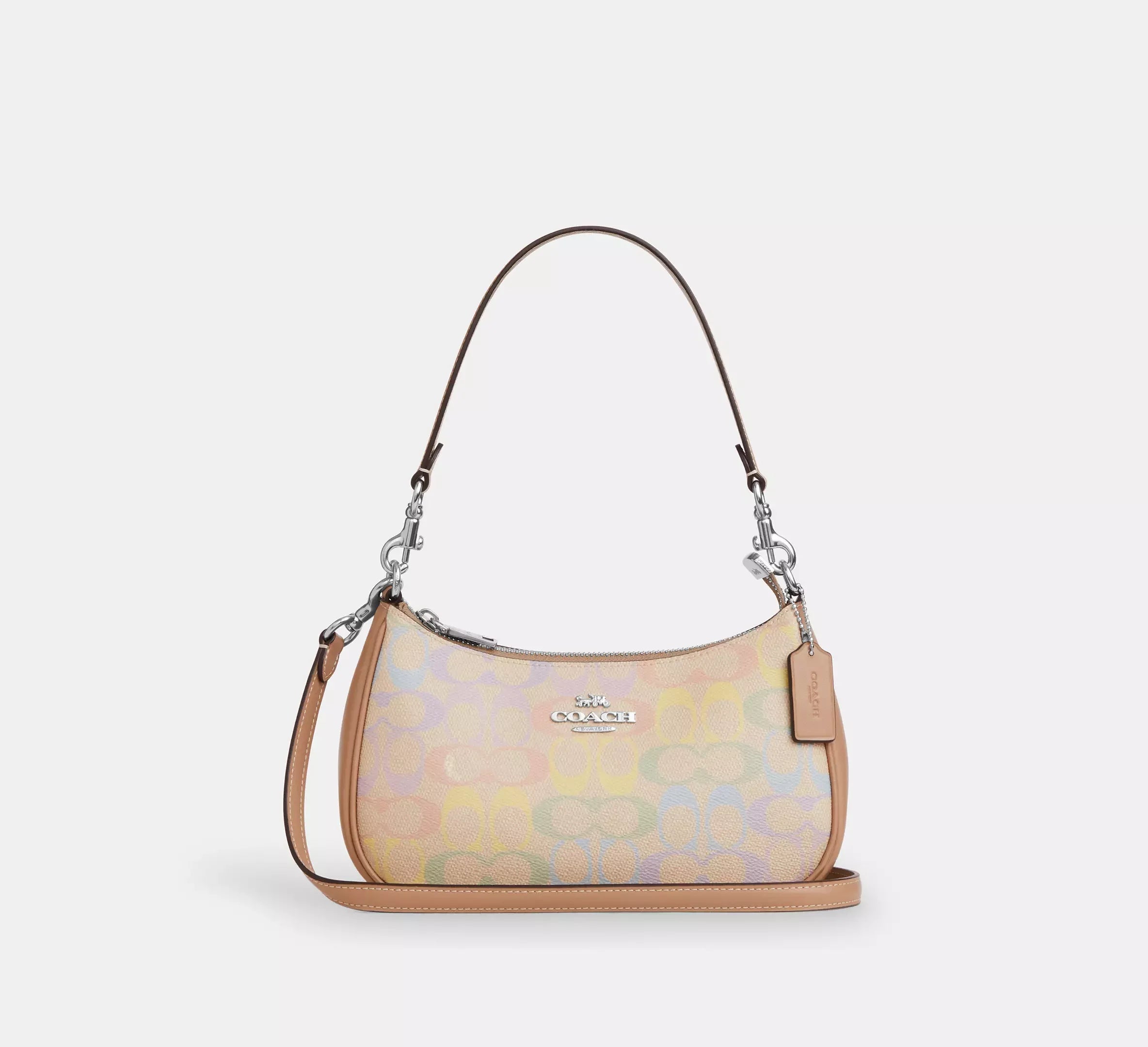 Coach Teri Shoulder Bag In Rainbow Signature – Silver - Sneaker Türkiye