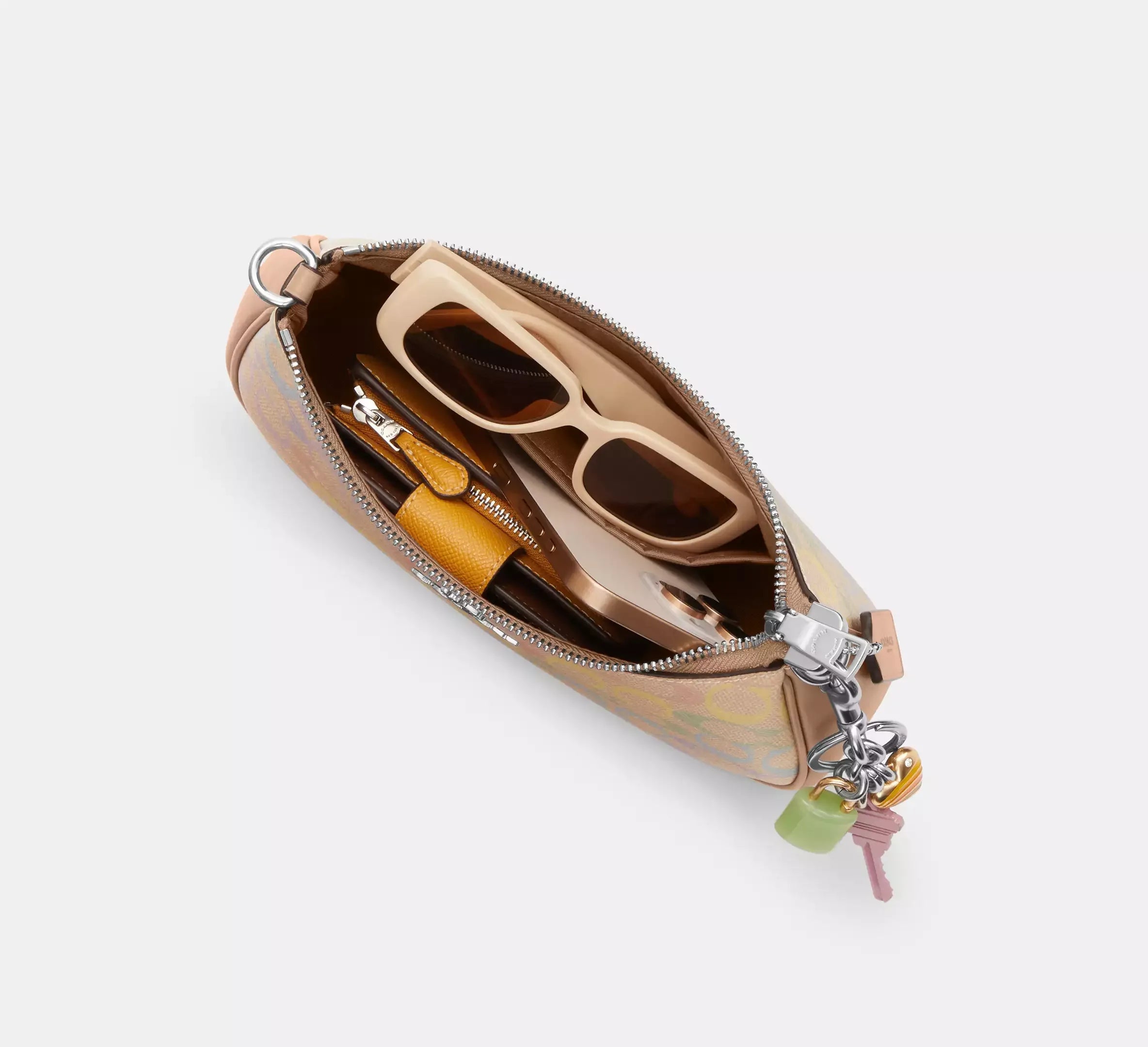 Coach Teri Shoulder Bag In Rainbow Signature – Silver - Sneaker Türkiye