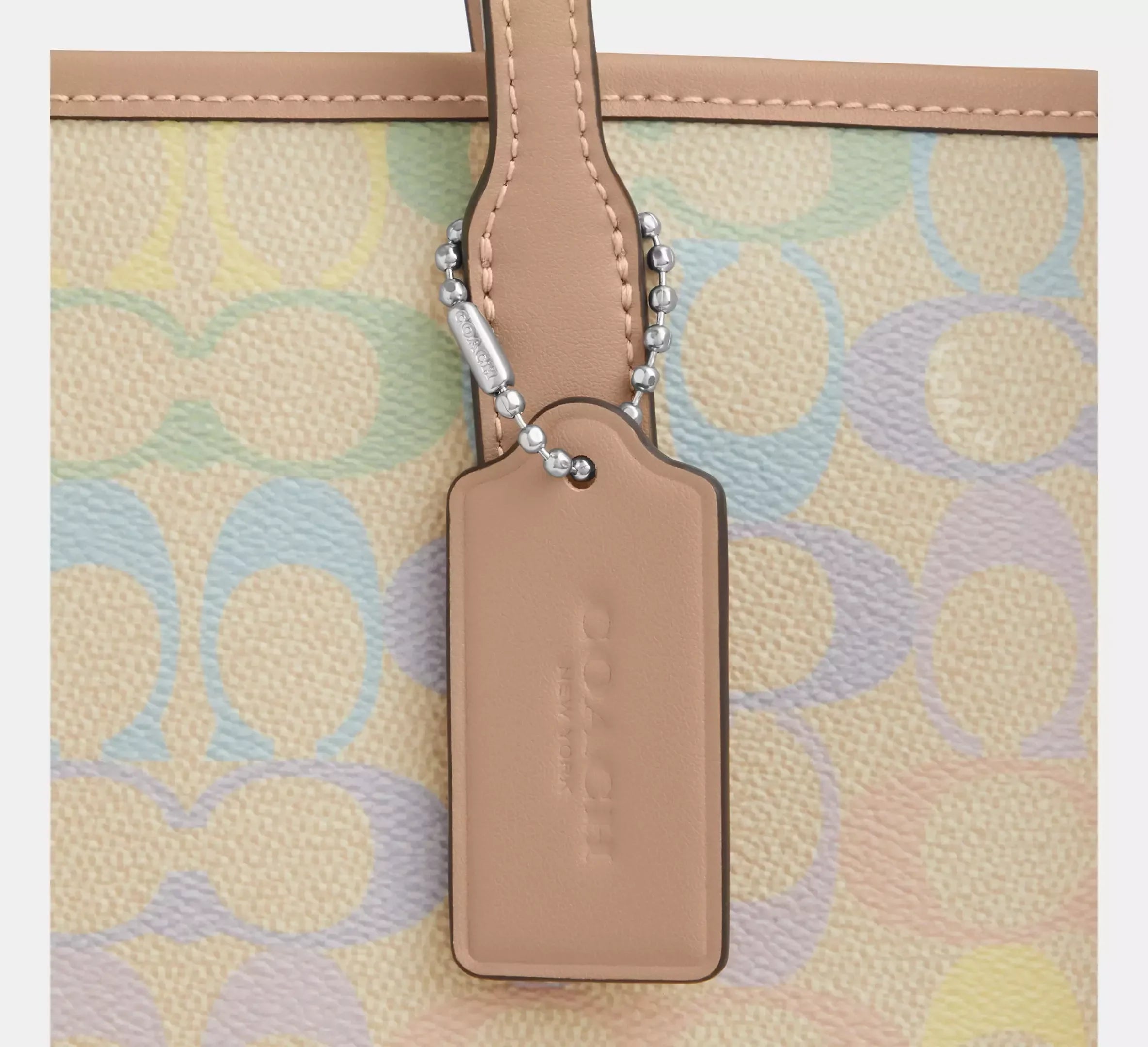 Coach City Tote Bag In Rainbow Signature – Silver - Sneaker Türkiye