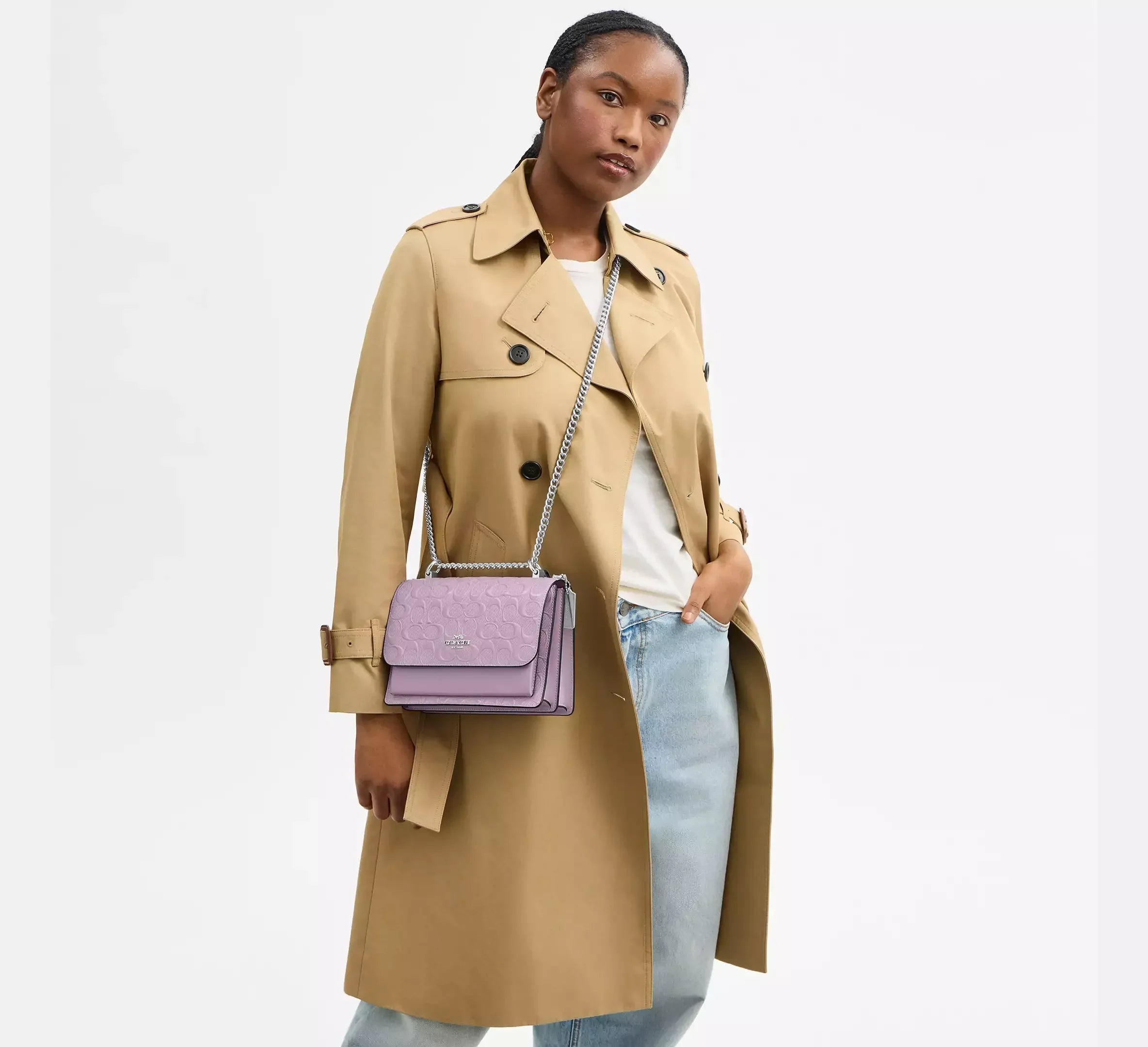 Coach Klare Crossbody Bag In Signature Leather – Silver - Sneaker Türkiye