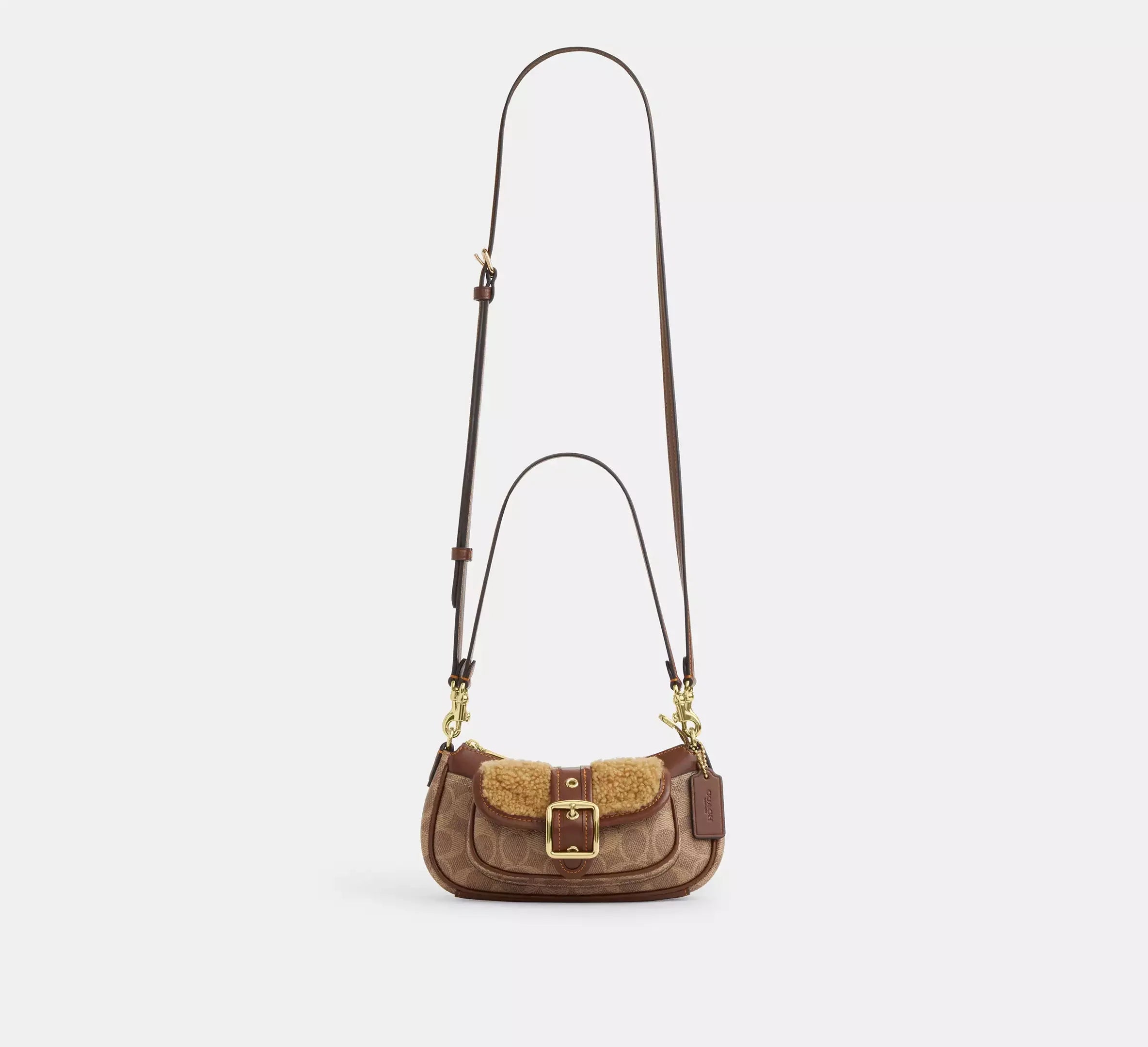 Coach Ashton Mini Shoulder Bag In Signature – Gold/Tan/Vintage Brown - Sneaker Türkiye