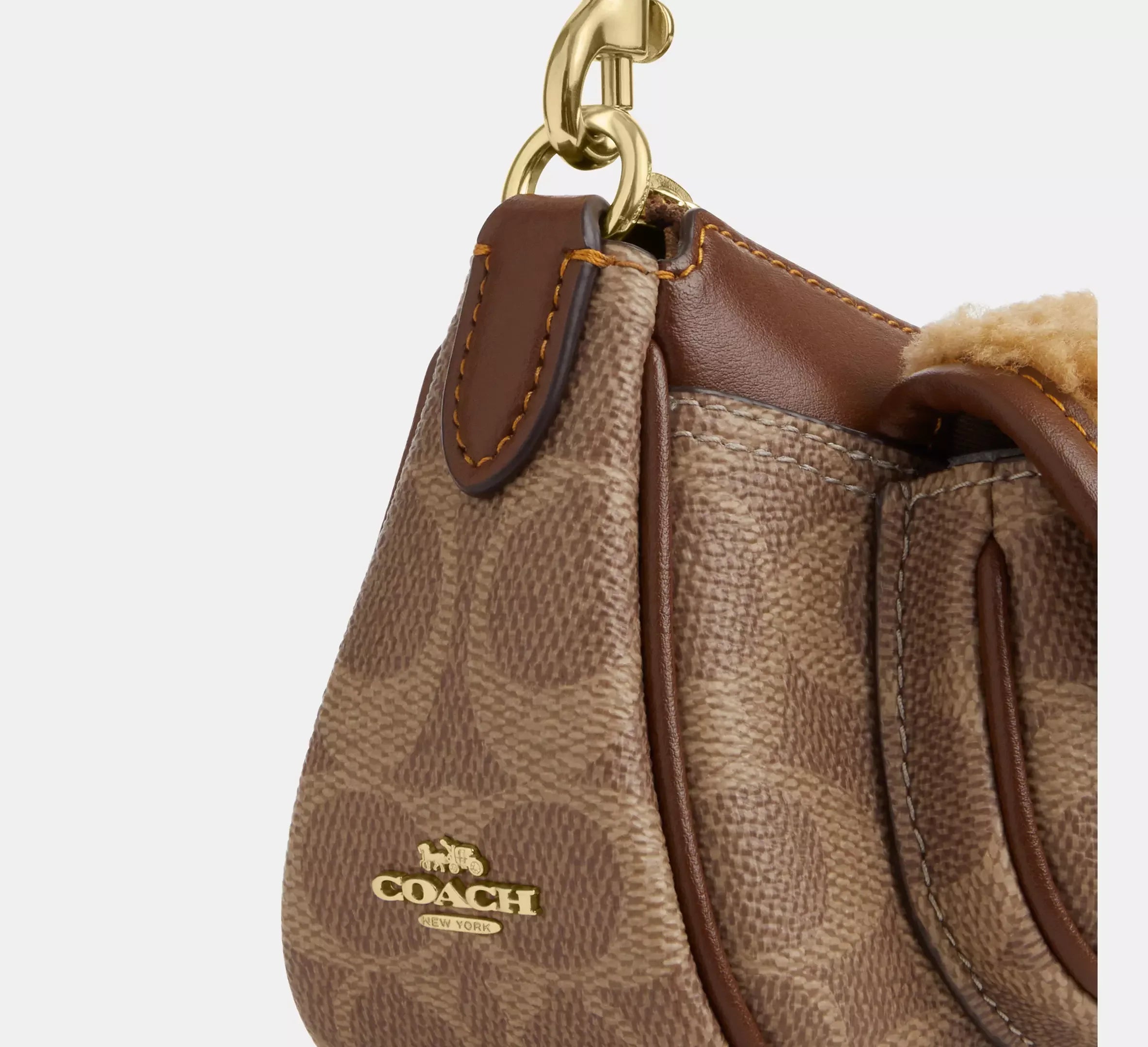 Coach Ashton Mini Shoulder Bag In Signature – Gold/Tan/Vintage Brown - Sneaker Türkiye