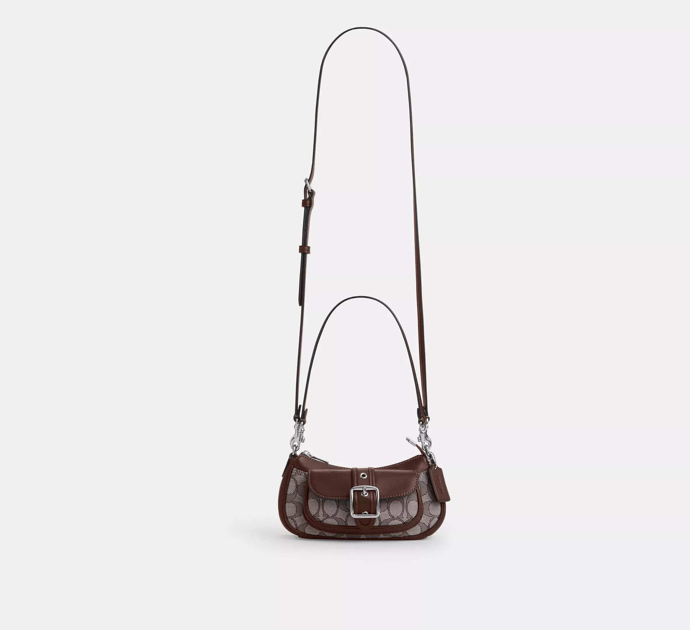 Coach Ashton Mini Shoulder Bag In Signature Jacquard – Silver - Sneaker Türkiye