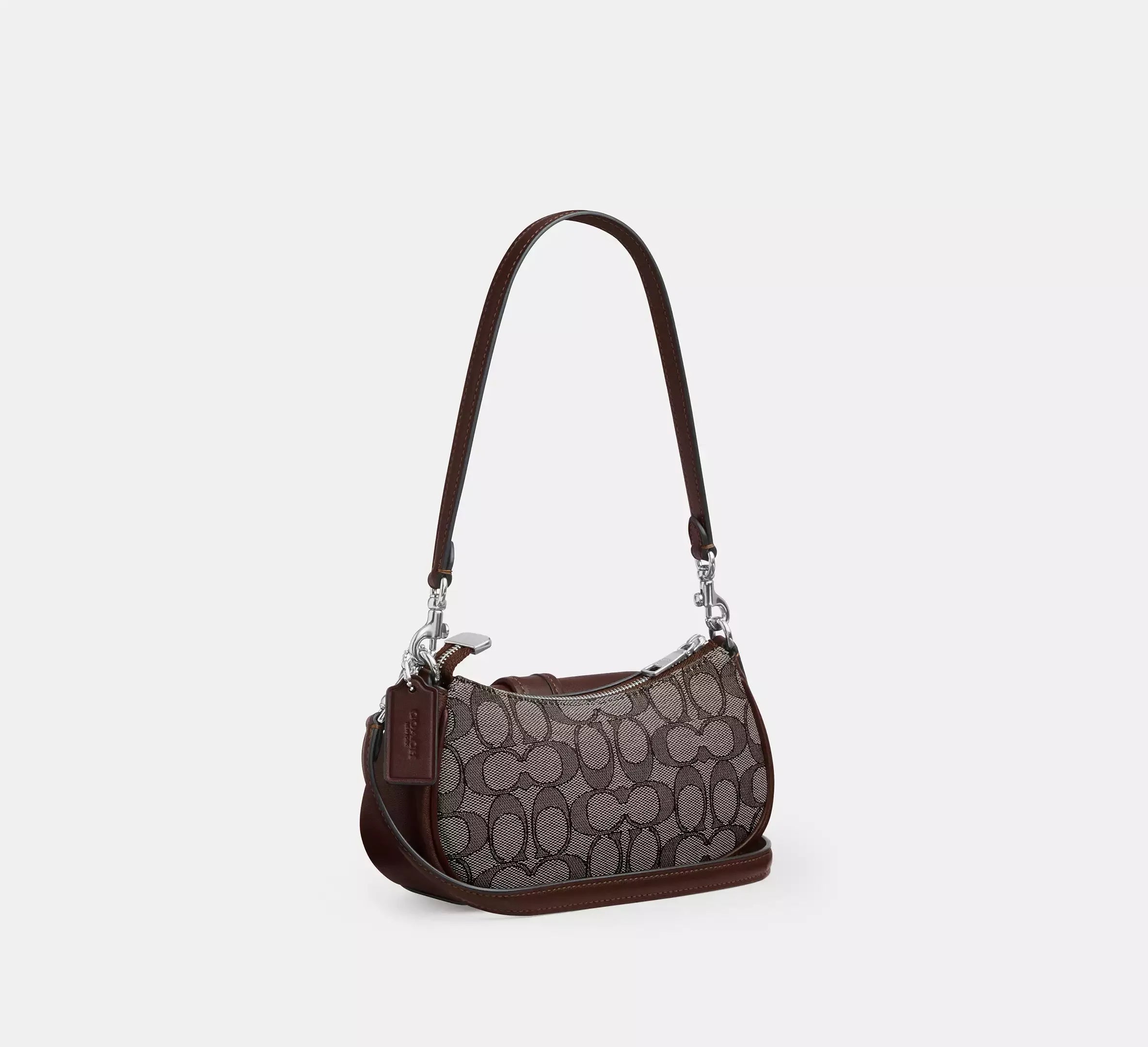 Coach Ashton Mini Shoulder Bag In Signature Jacquard – Silver - Sneaker Türkiye