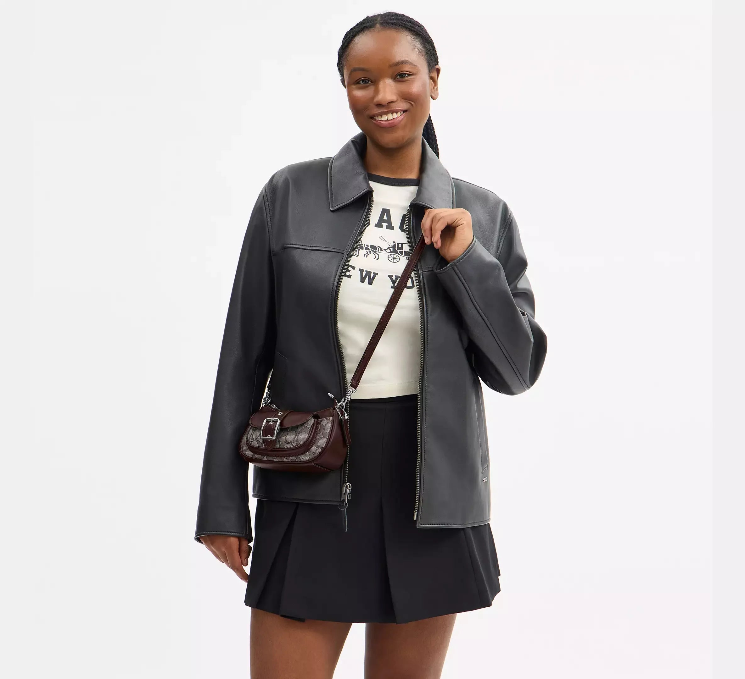 Coach Ashton Mini Shoulder Bag In Signature Jacquard – Silver - Sneaker Türkiye