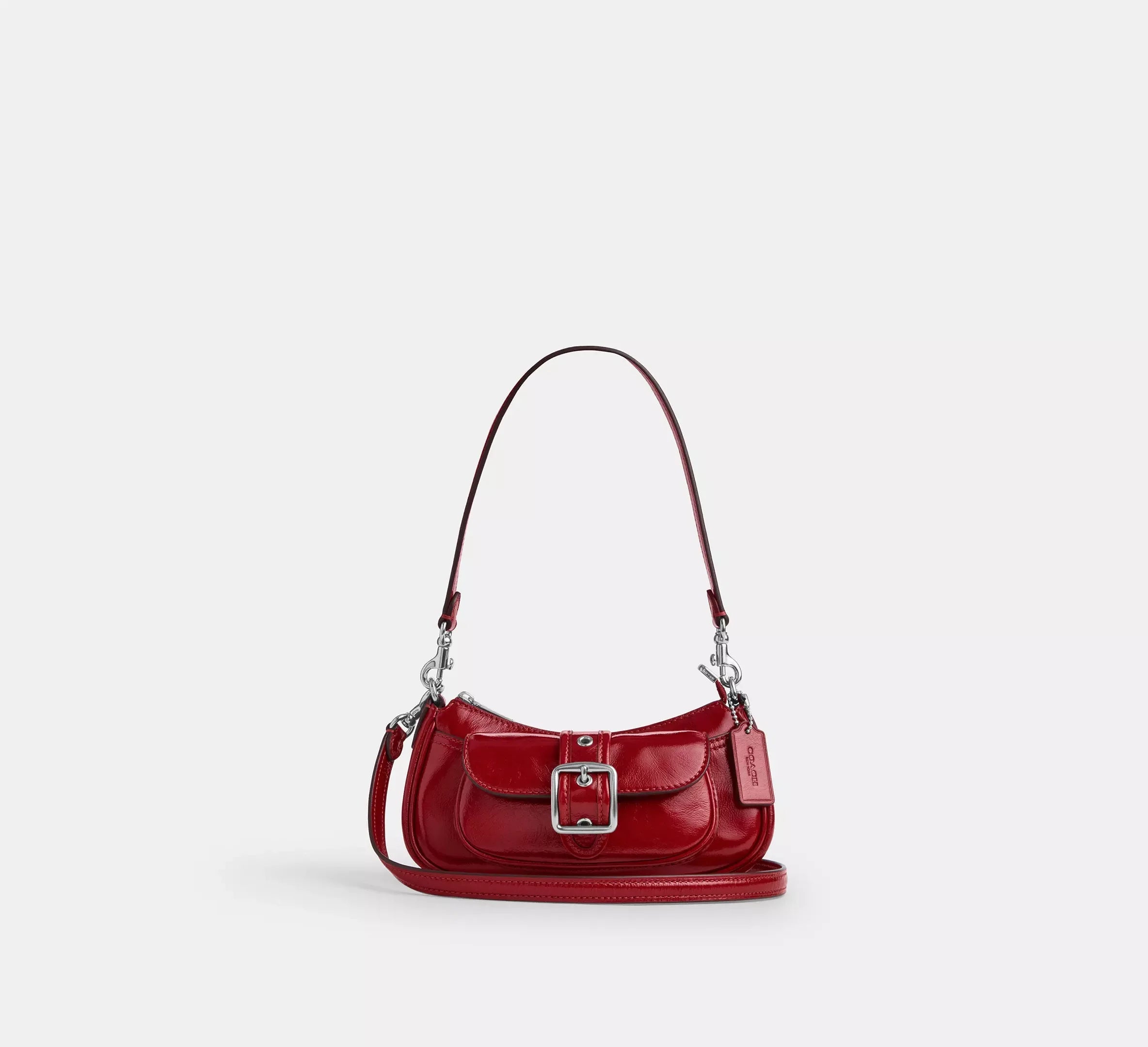 Coach Ashton Mini Shoulder Bag – Silver/Dark Cardinal - Sneaker Türkiye