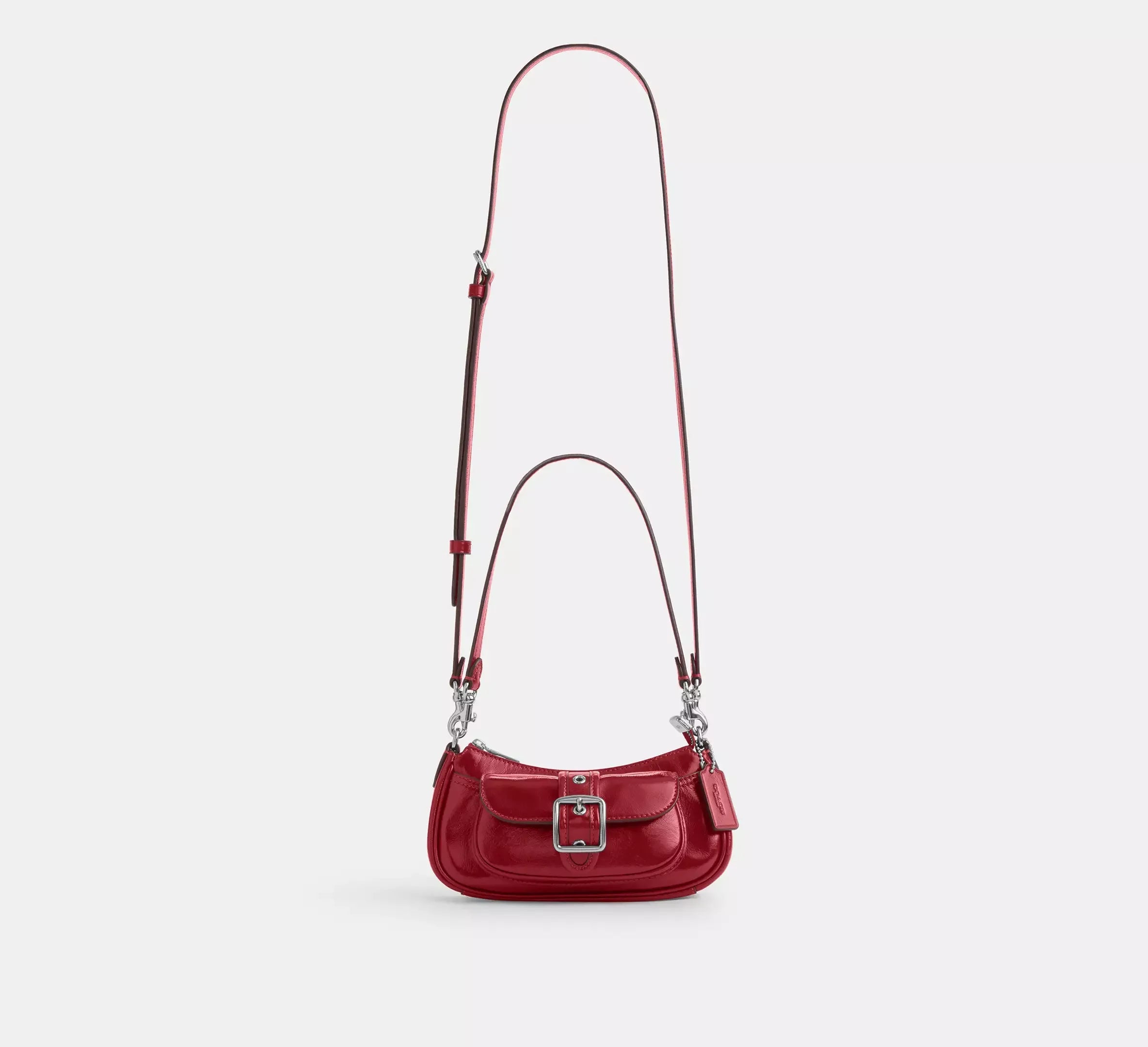 Coach Ashton Mini Shoulder Bag – Silver/Dark Cardinal - Sneaker Türkiye