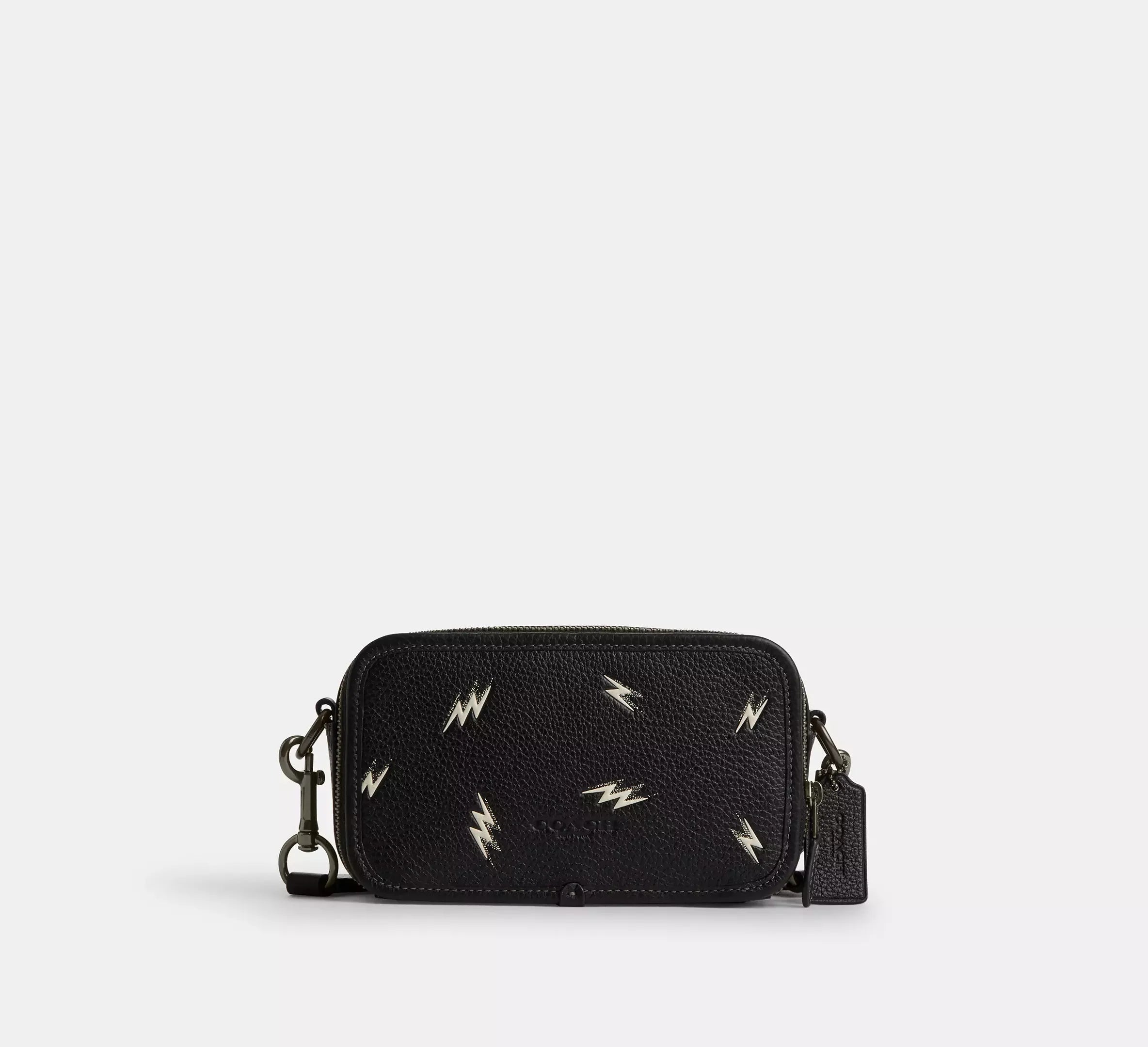 Coach Wyatt Crossbody Bag With Lightning Bolt Print – Gunmetal/Black Multi - Sneaker Türkiye