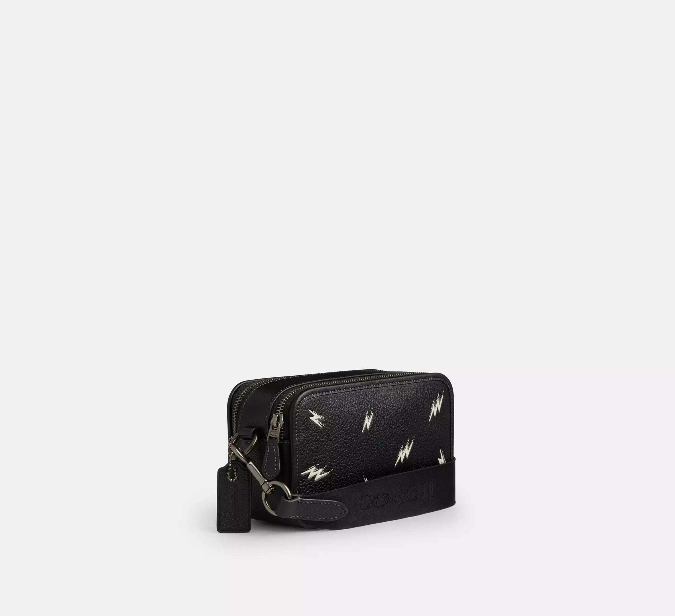 Coach Wyatt Crossbody Bag With Lightning Bolt Print – Gunmetal/Black Multi - Sneaker Türkiye