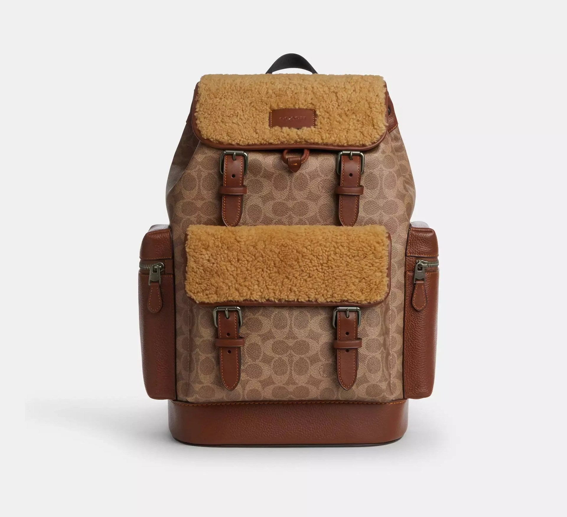 Coach Sprint Backpack In Signature – Gunmetal/Tan/Vintage Brown - Sneaker Türkiye