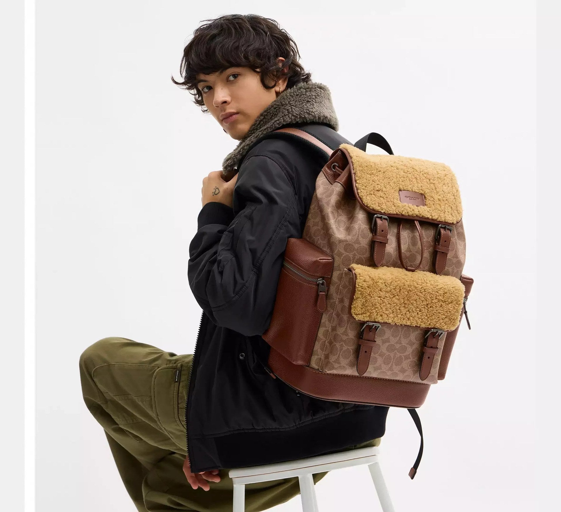 Coach Sprint Backpack In Signature – Gunmetal/Tan/Vintage Brown - Sneaker Türkiye